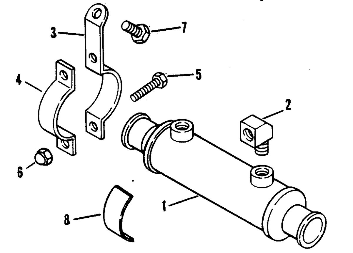 MERCRUISER 575 H.P. ENGINE (CARD 54) OIL COOLER (TRANSMISSION)