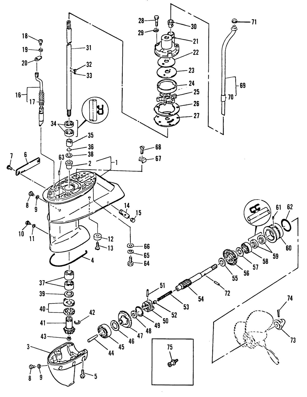 MARINER MARINER W25 GEARHOUSING ASSEMBLY