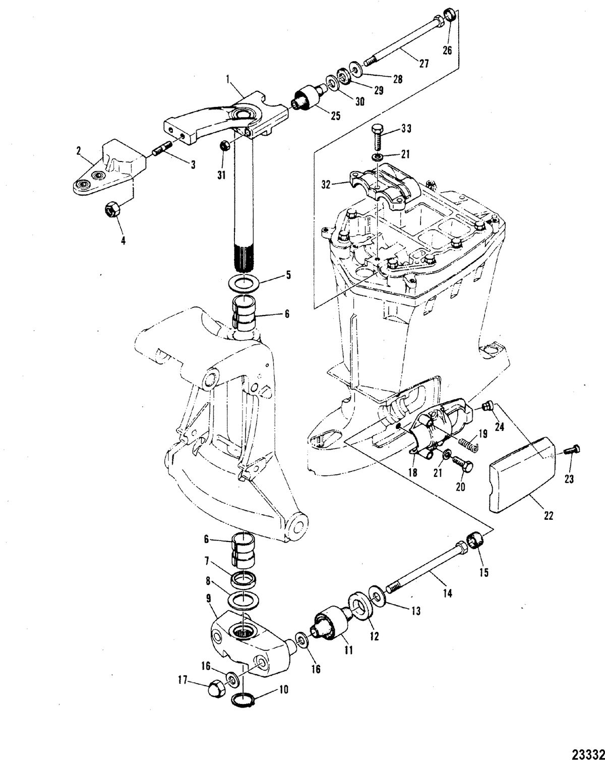 MARINER 60 HORSEPOWER MOUNTING SYSTEM