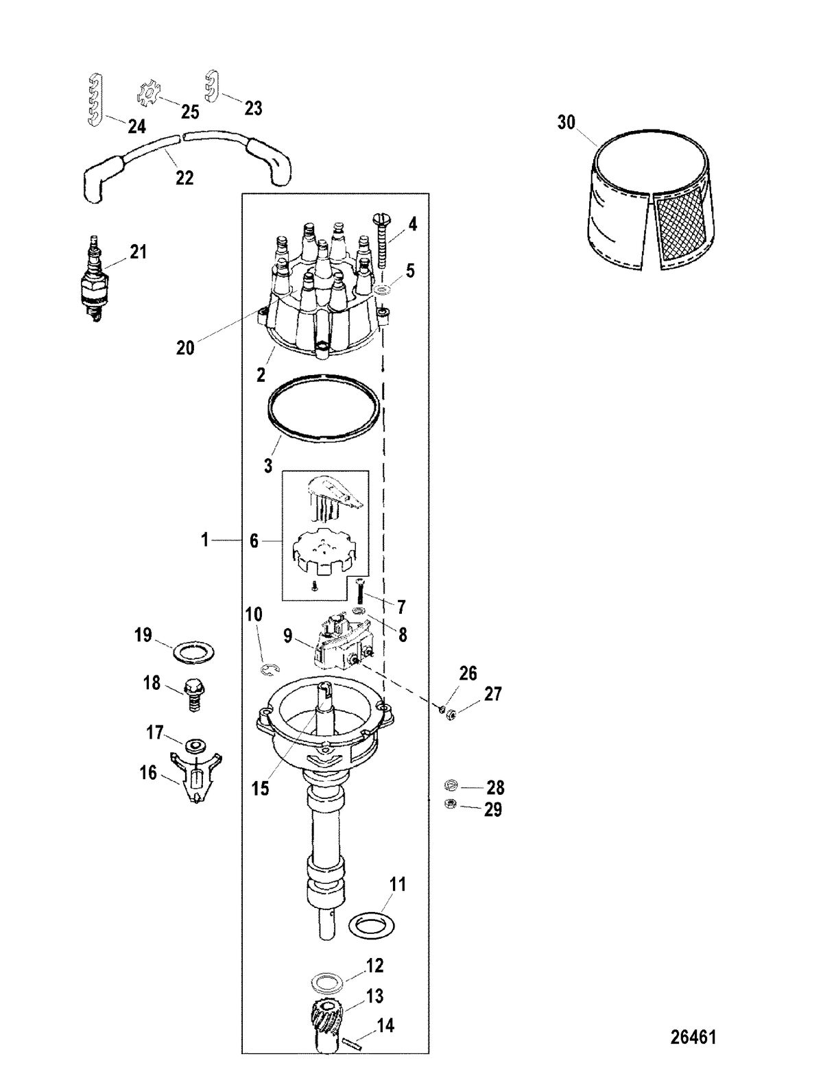 RACE STERNDRIVE 900 SC - DRY SUMP Distributor And Ignition Components
