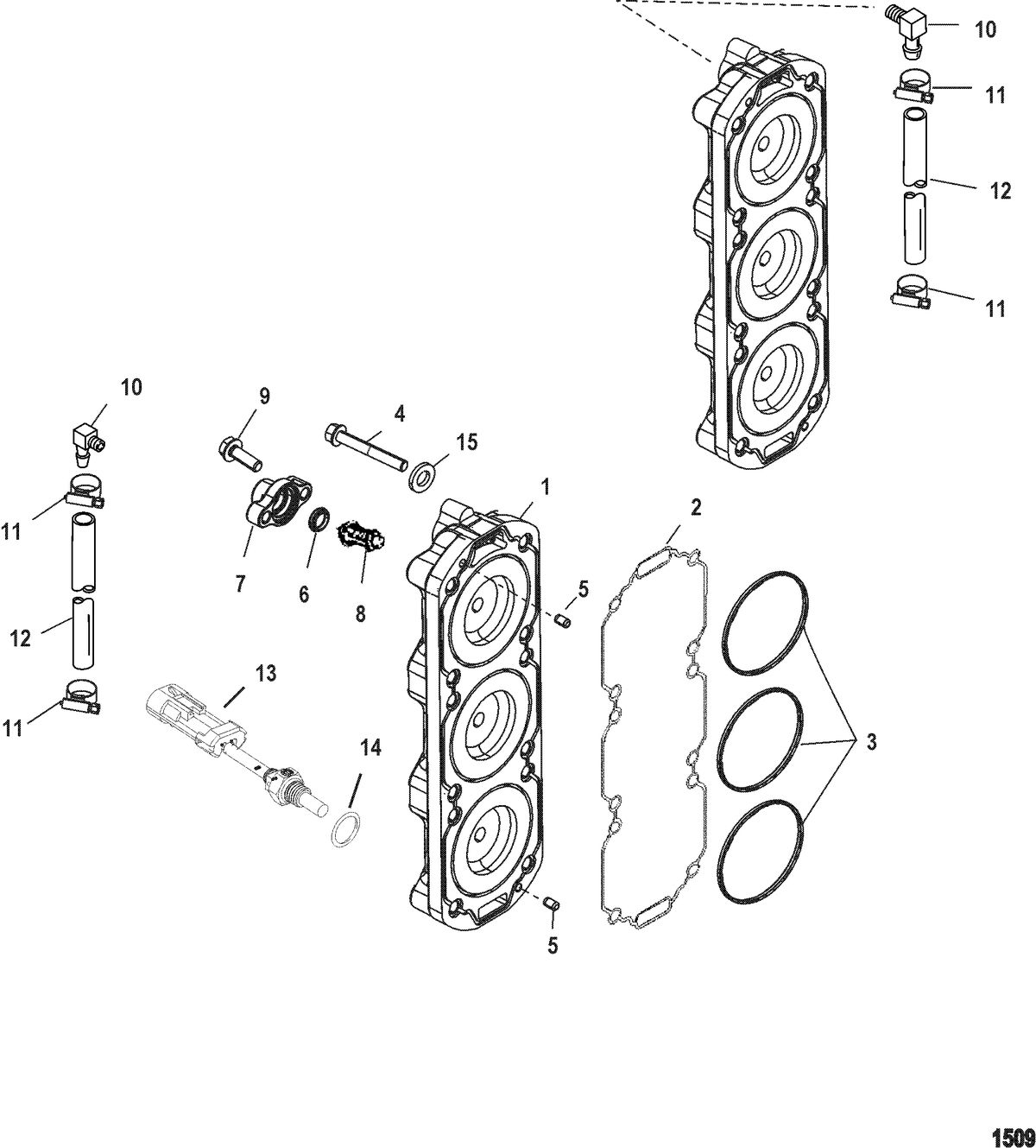 RACE OUTBOARD 225X EFI PROMAX Cylinder Head