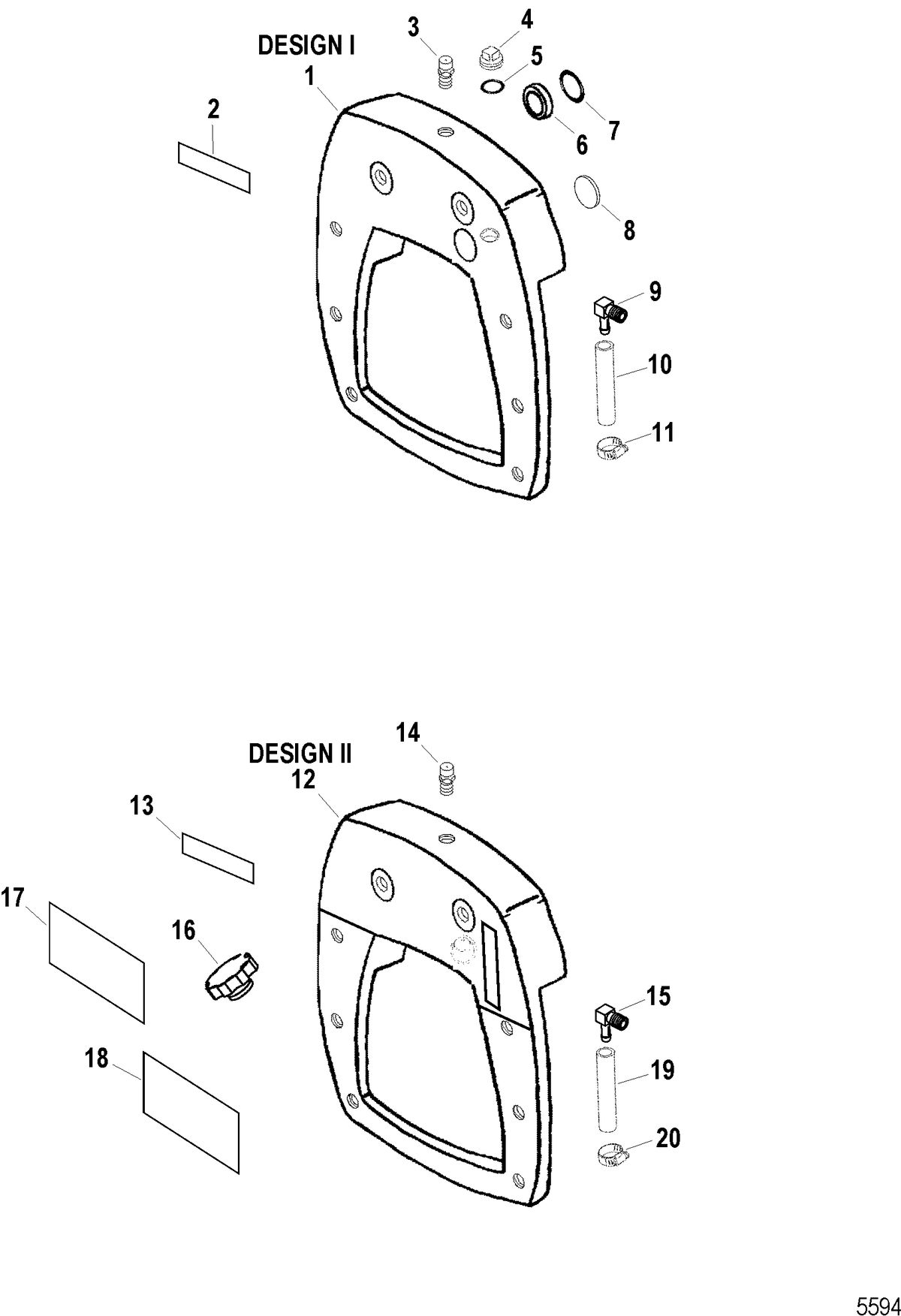RACE STERNDRIVE SSM/DRY SUMP DRIVES AND TRANSOMS Inner Transom Plate Assembly(SSM Six And Seven)