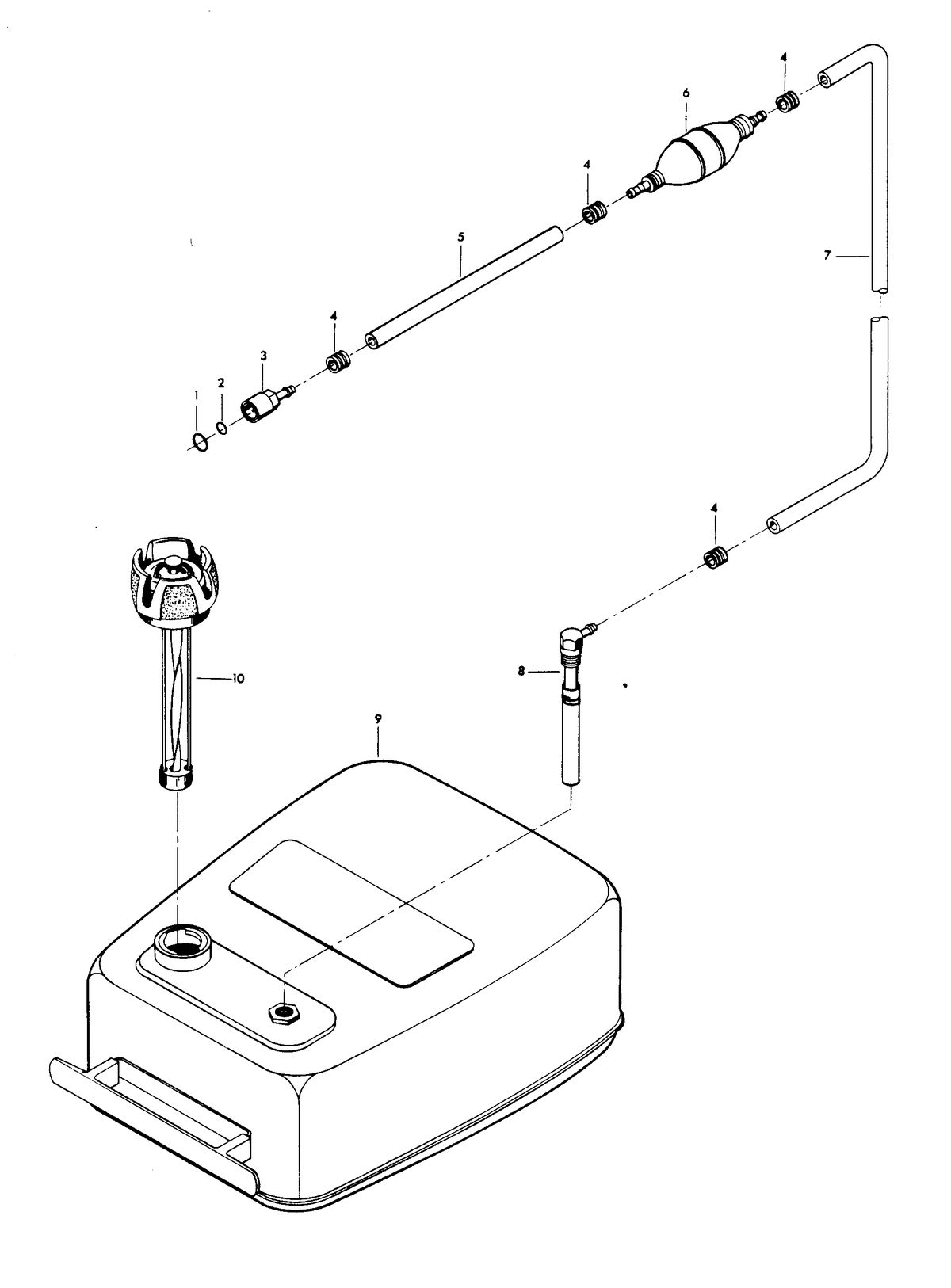 CHRYSLER 6 H.P. FUEL TANK AND LINE