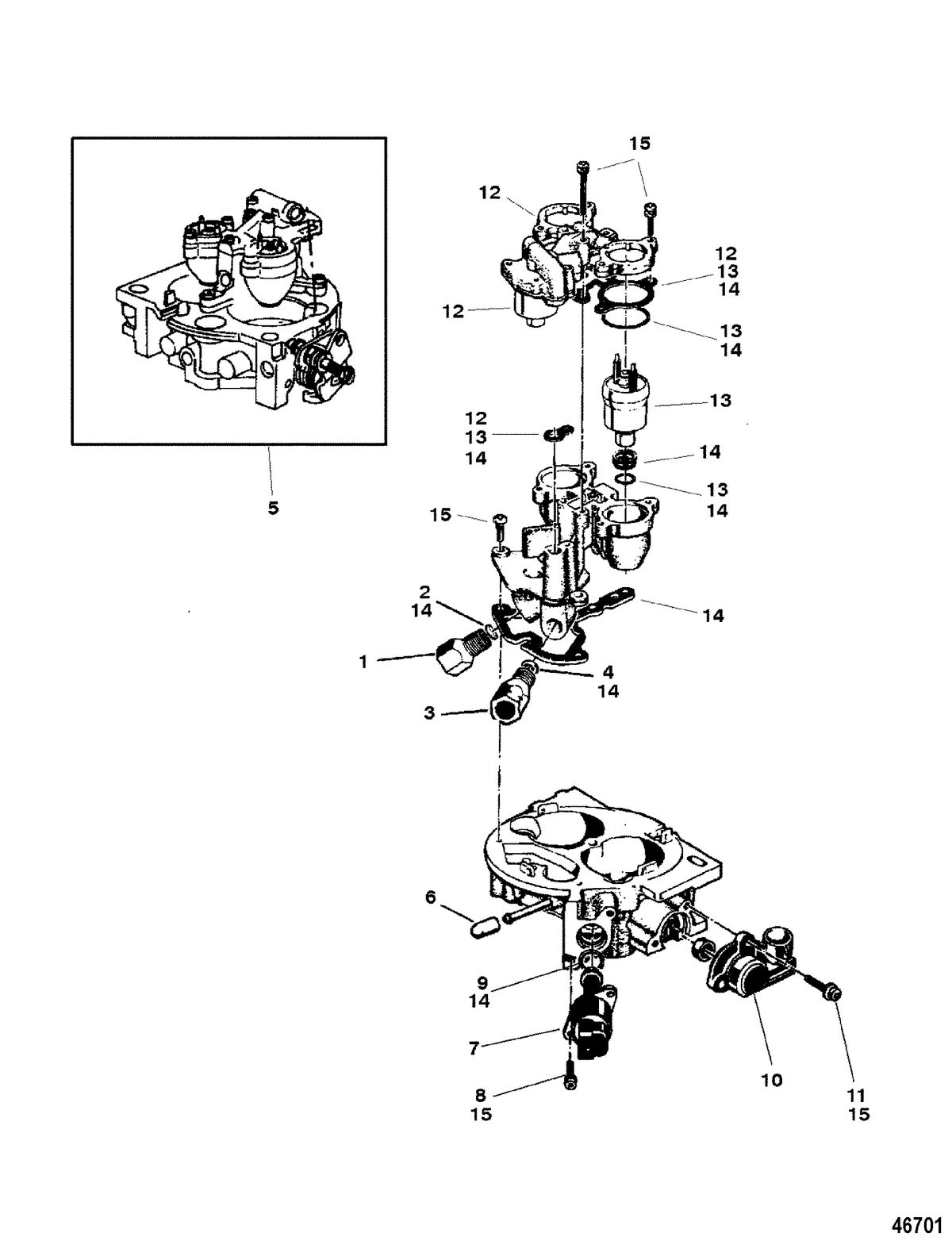 MERCRUISER 350 MAGNUM ALPHA (EFI-TBI) THROTTLE BODY