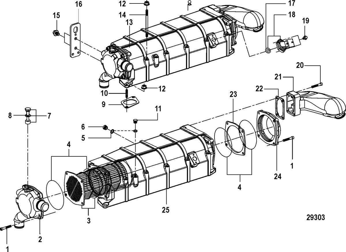 MERCRUISER CUMMINS/MERCRUISER DIESEL QSD-4.2L Air Cooler
