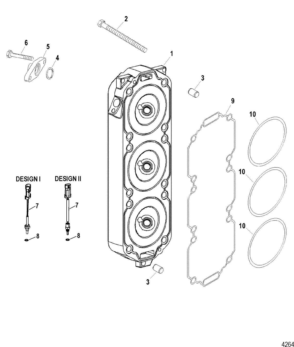 SPORTJET 200 DFI M2 JET DRIVE Cylinder Head Assembly