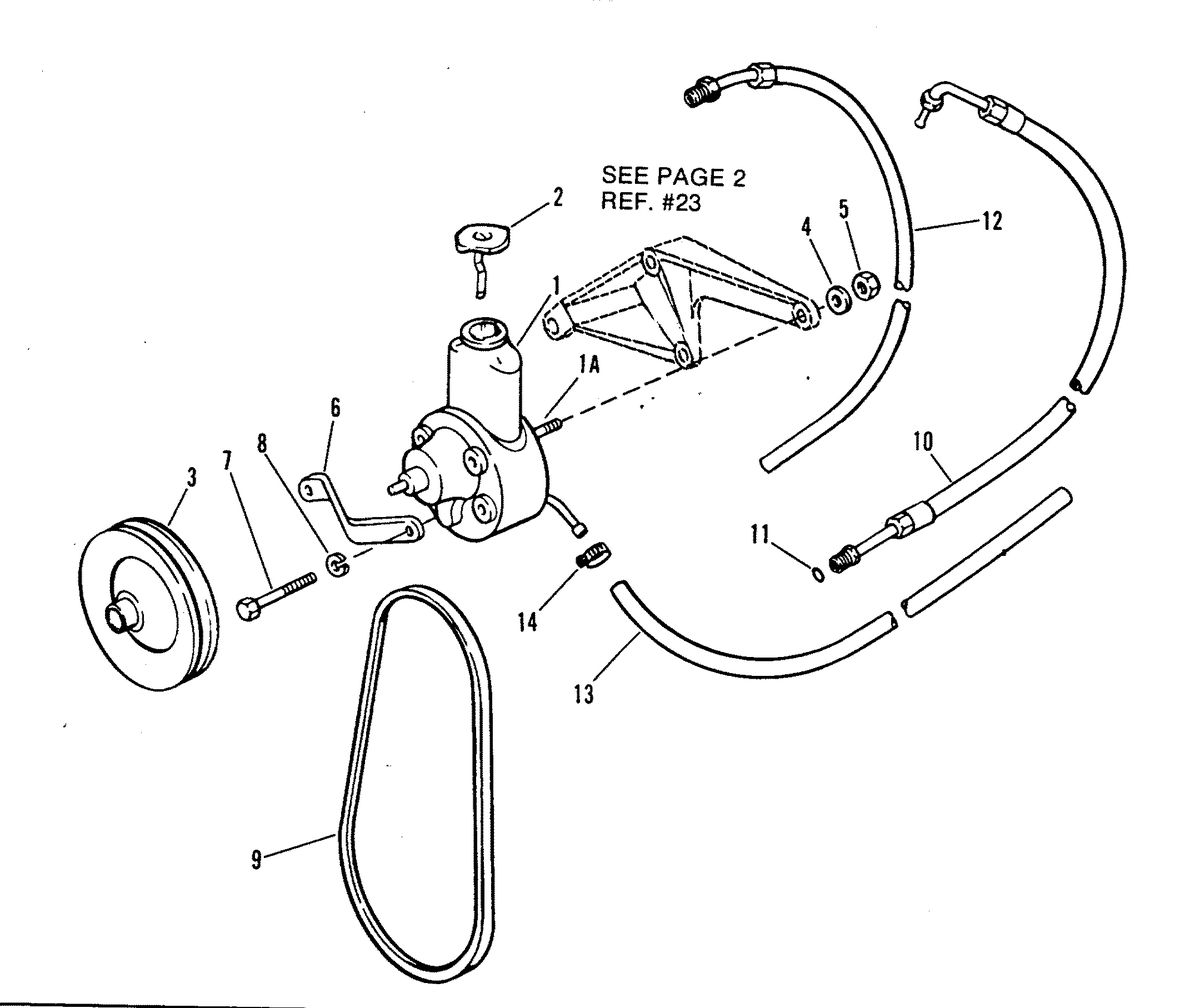 MERCRUISER 502 MAGNUM BRAVO ENGINE POWER STEERING COMPONENTS