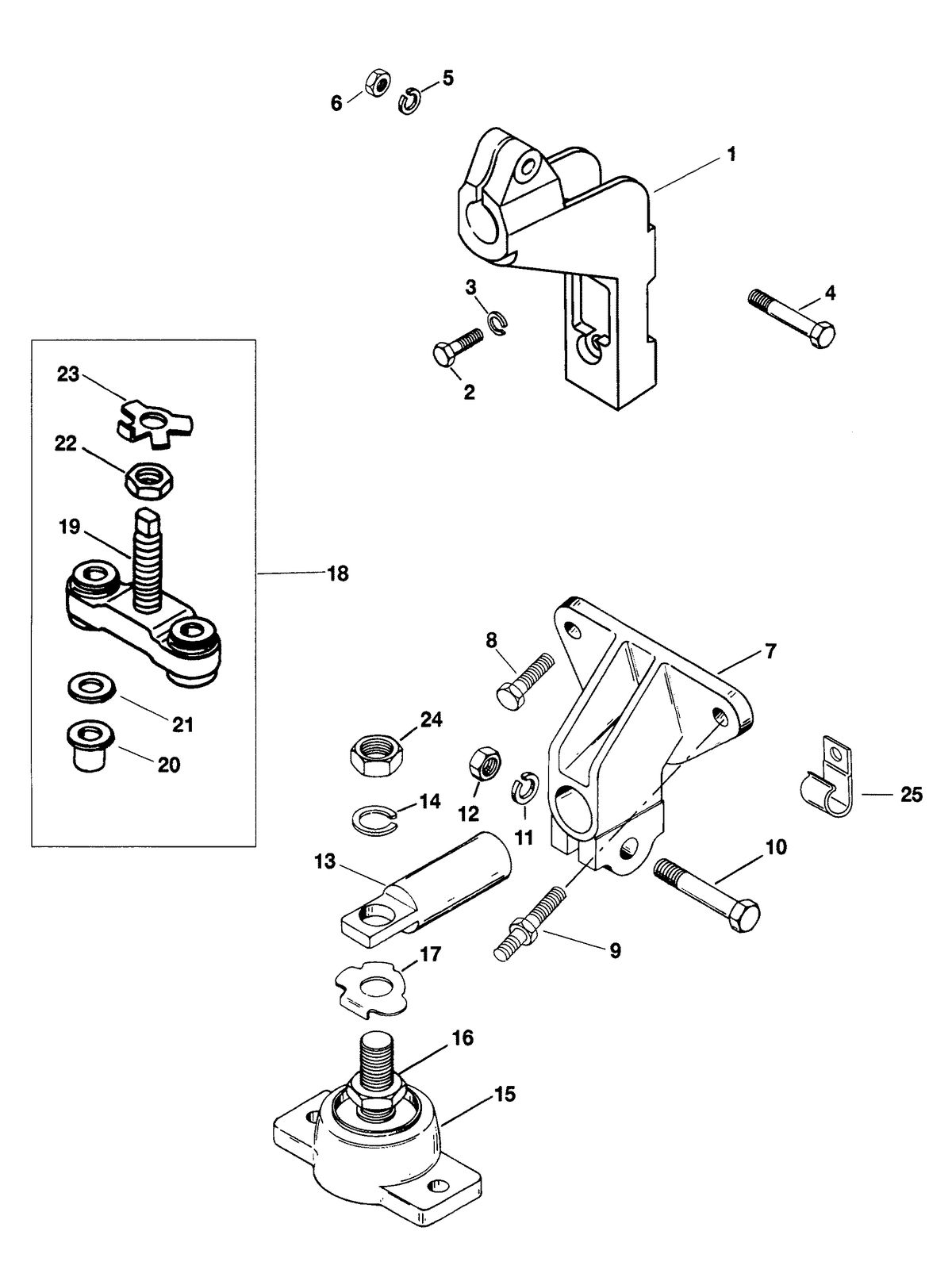 MERCRUISER 350/6.2L BLACK SCORPION SKI (GEN+) TRANSMISSION AND ENGINE MOUNTING