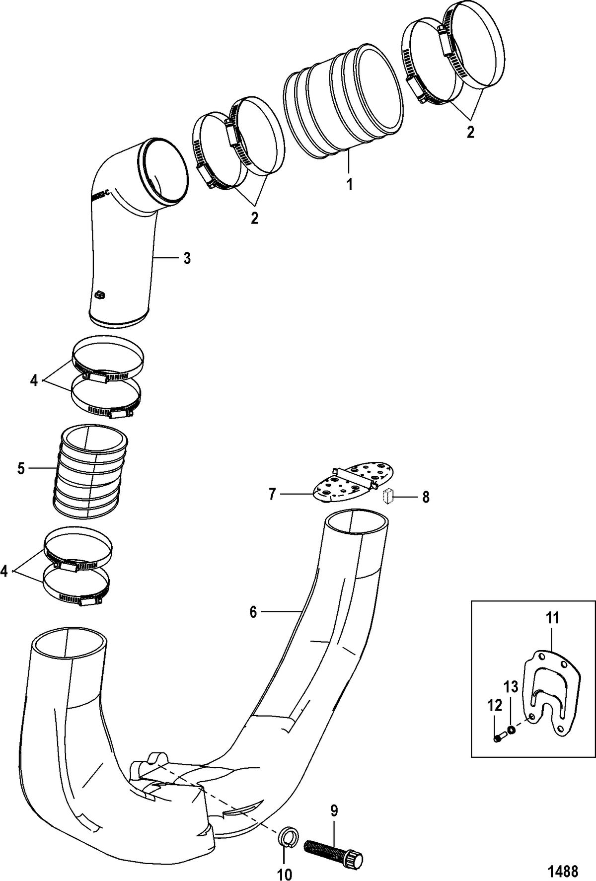 MERCRUISER MPI STERNDRIVE Exhaust System Components