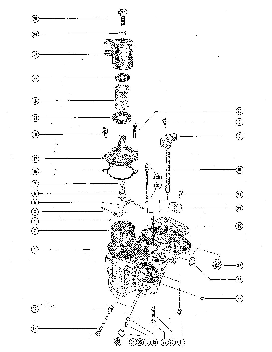 MERCURY MERC 700-1/2 CARBURETOR ASSEMBLY