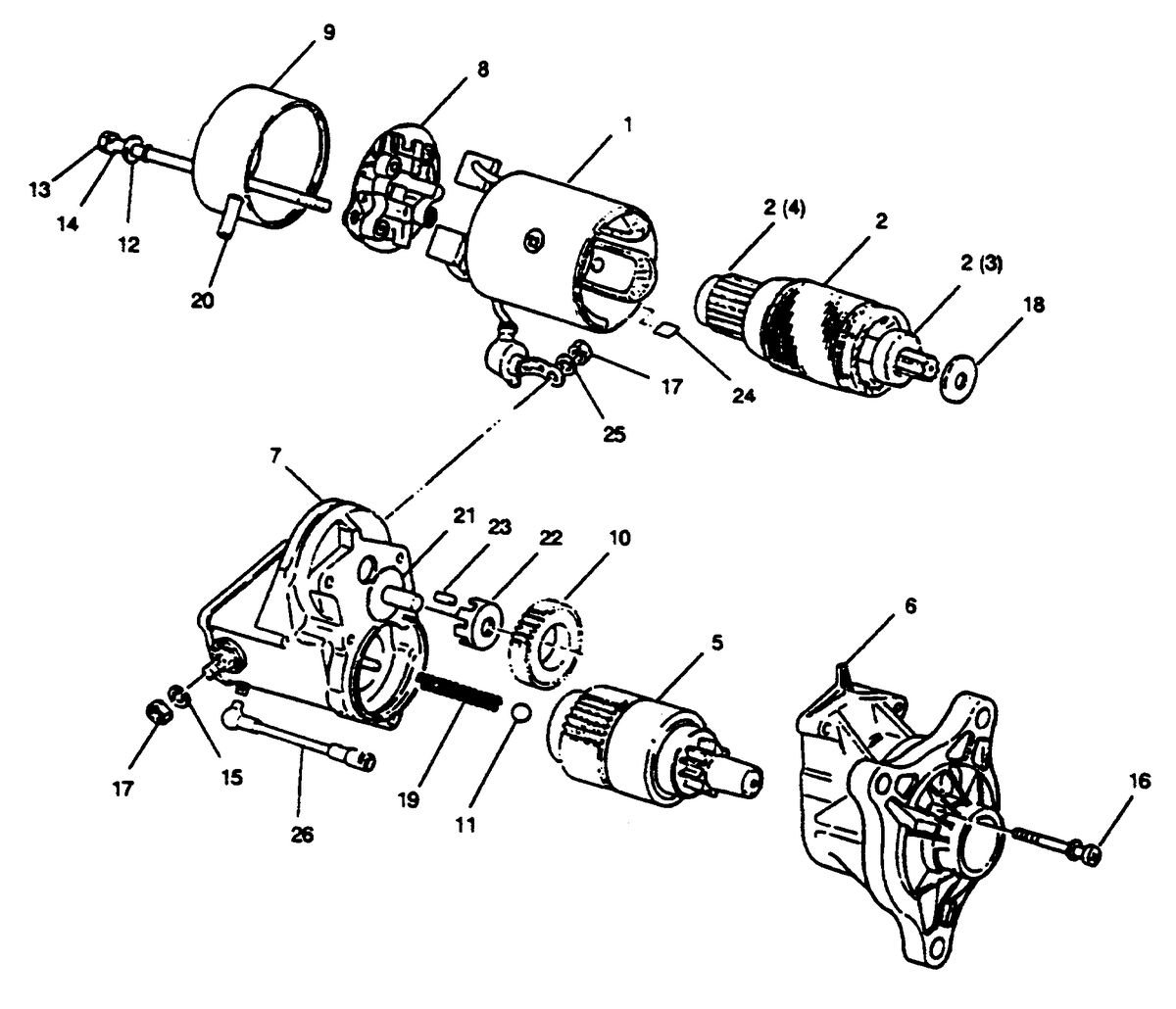 MERCRUISER HINO DIESEL 210 H.P. STARTER ASSEMBLY