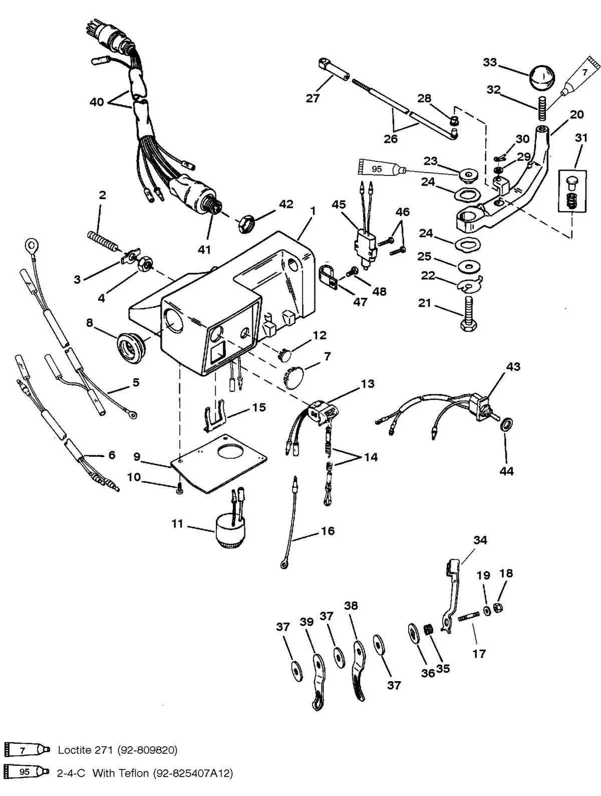 MERCURY/MARINER 50/55/60 JET 45 STEERING HANDLE KIT