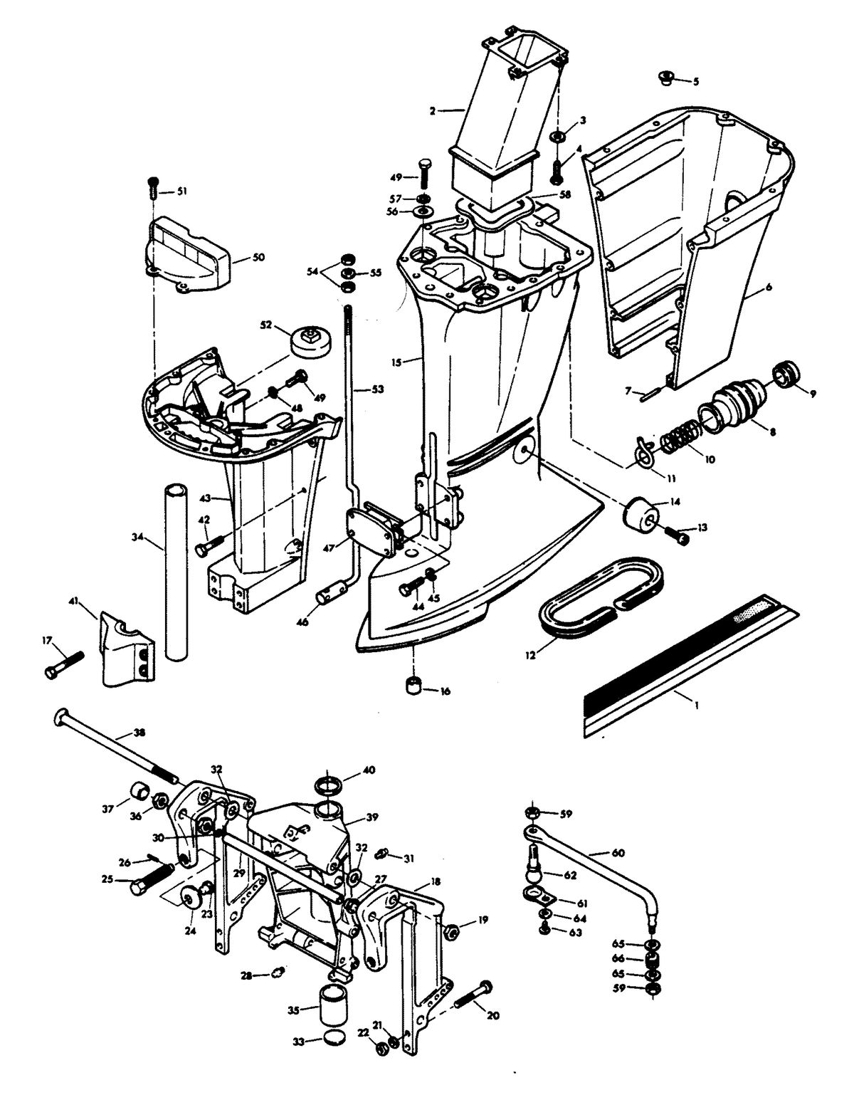 CHRYSLER 100 H.P. MOTOR LEG