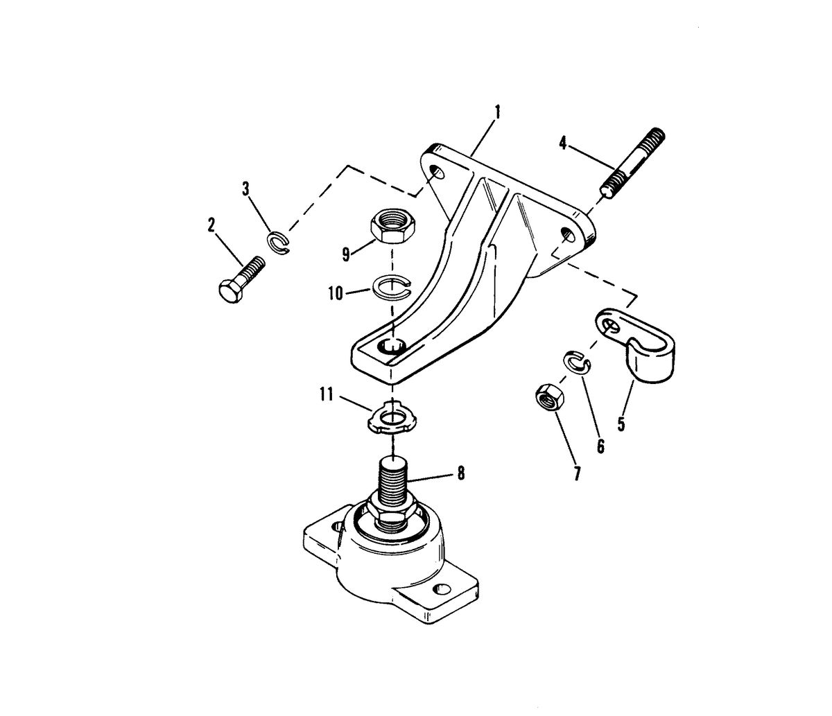 MERCRUISER 320 HP EFI ALPHA 1/BRAVO ENGINE MOUNTING