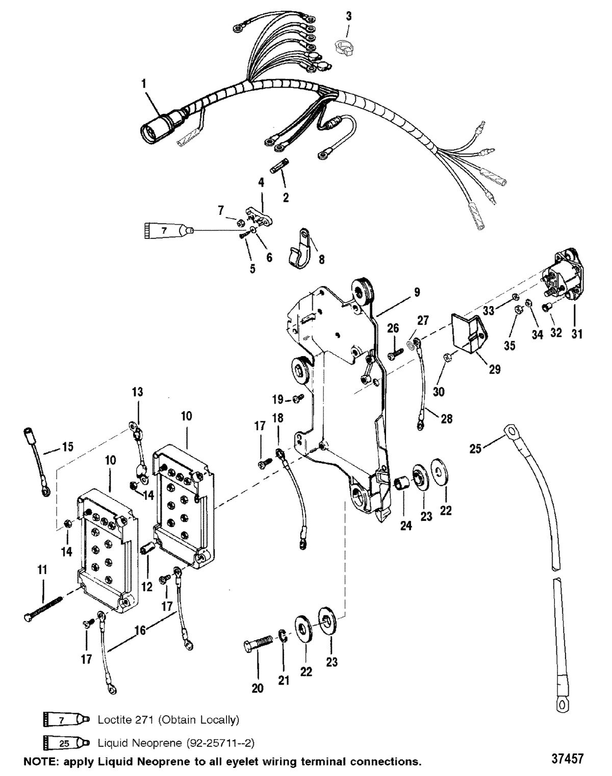 MERCURY/MARINER 150/175/200 (EFI) WIRING HARNESS/STARTER SOLENOID