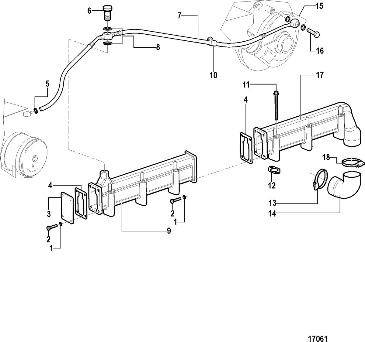 MERCRUISER CUMMINS/MERCRUISER 4.2 UNIFICATION Manifold Strip