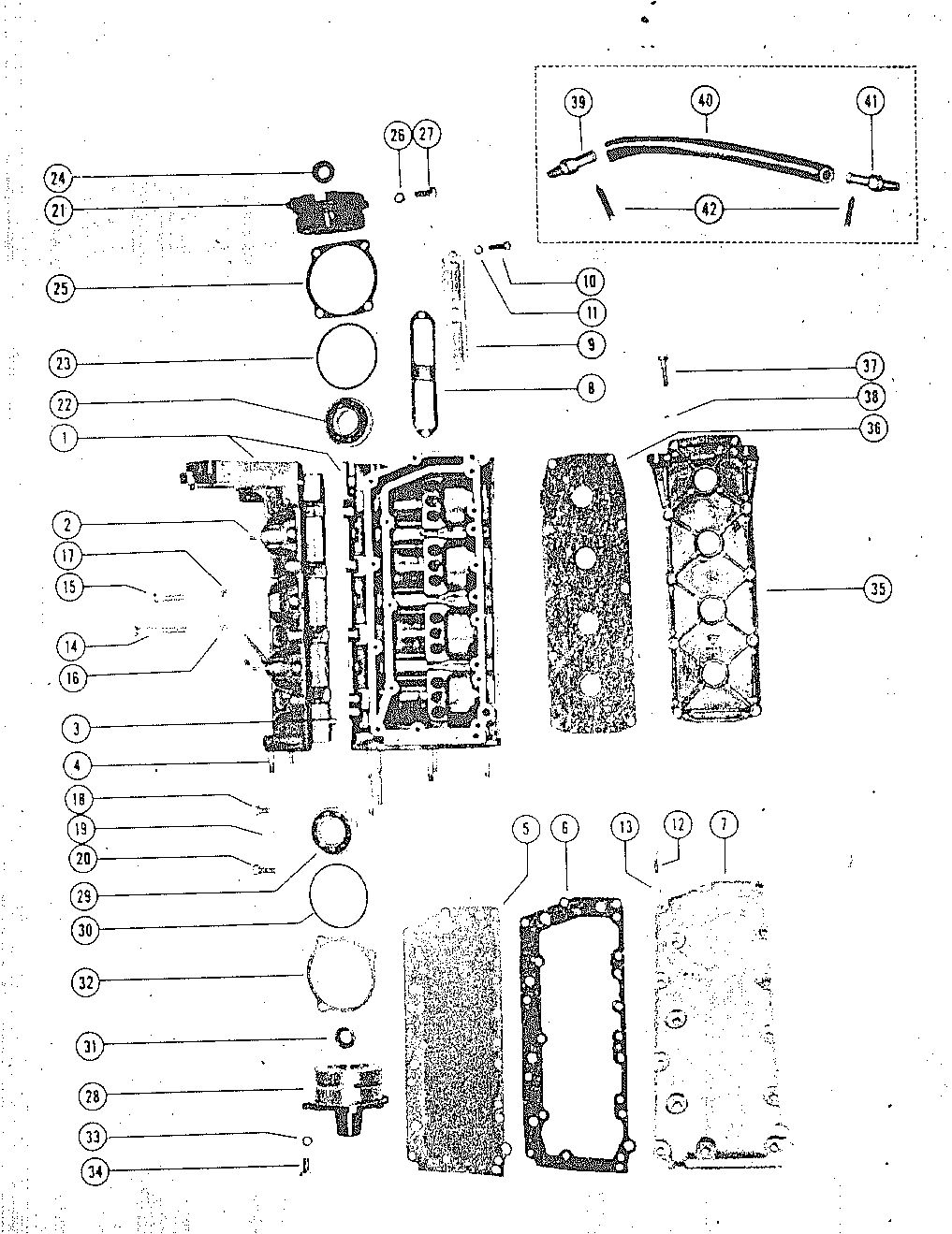 MARK MARK 30 CYLINDER BLOCK AND CRANKCASE ASSEMBLY