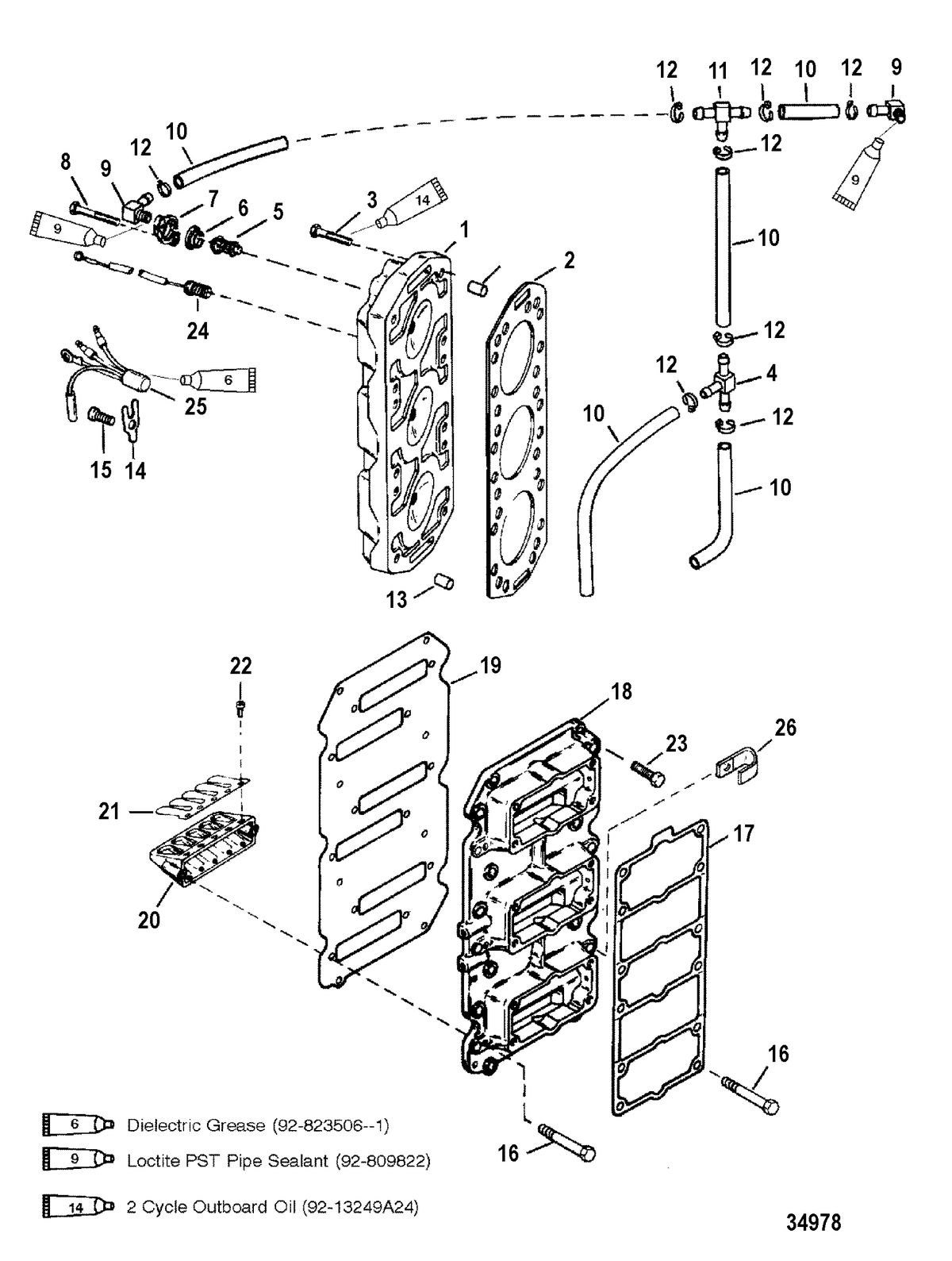 RACE OUTBOARD 150/200 EFI PROMAX/SUPERMAGNUM Reed Block and Cylinder Head