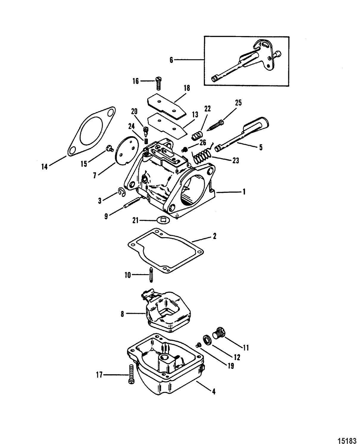 MERCURY/MARINER 100 / 115 HP (4 CYLINDER) Carburetor