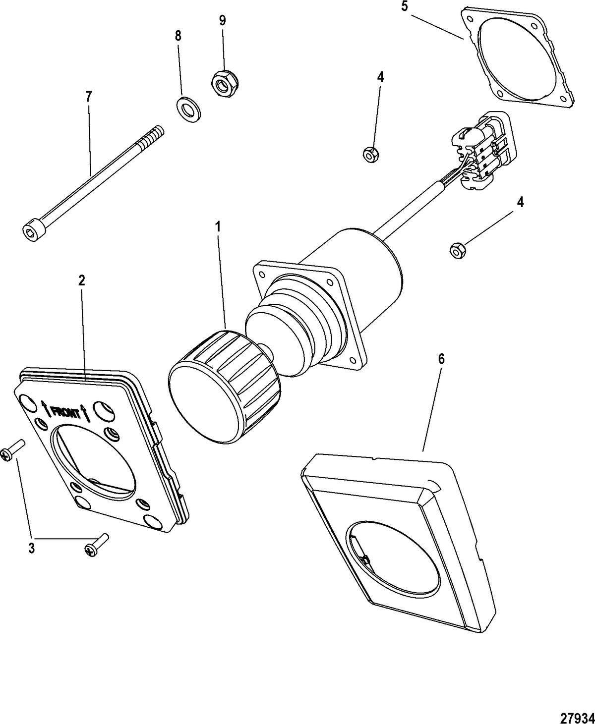 ACCESSORIES ELECTRICAL COMPONENTS AND HARNESSES Joystick Helm Control Kit, 8M0033848
