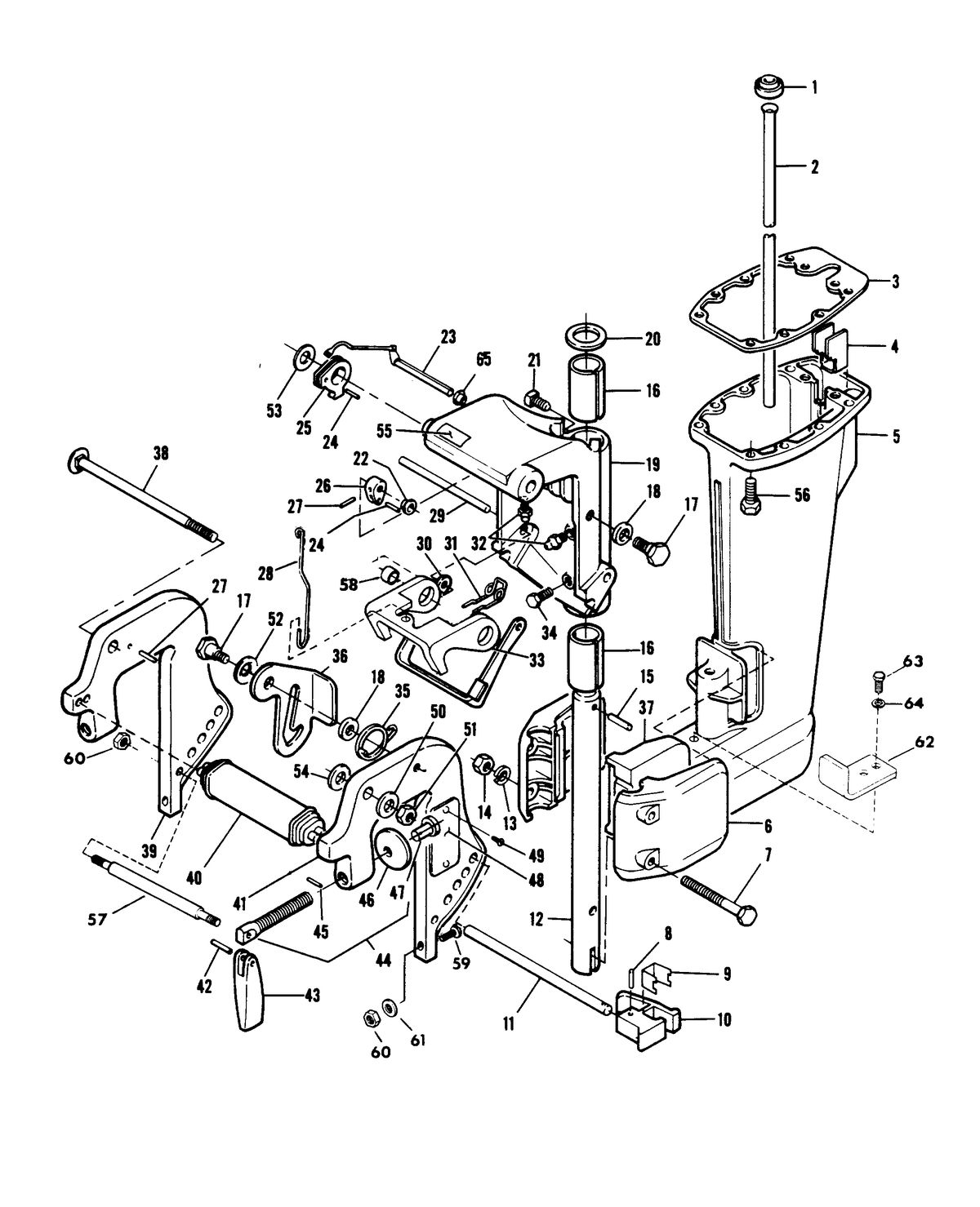 CHRYSLER 7.5 H.P. SAILOR MOTOR LEG