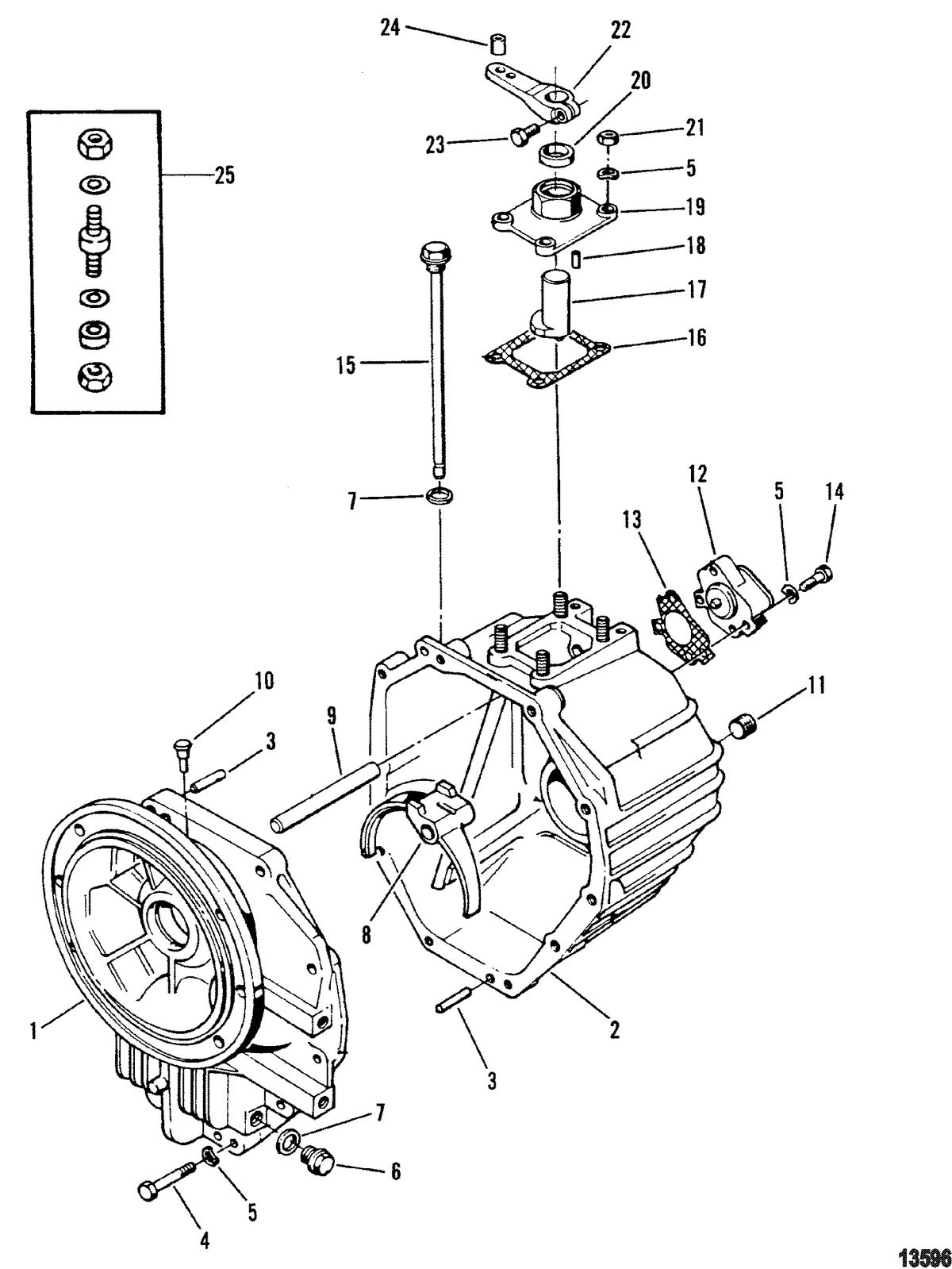 MERCRUISER 530 D-TA / 636 D -TA D183 TURBO AC/D219AC Transmission(Inline) (Outer Housing)