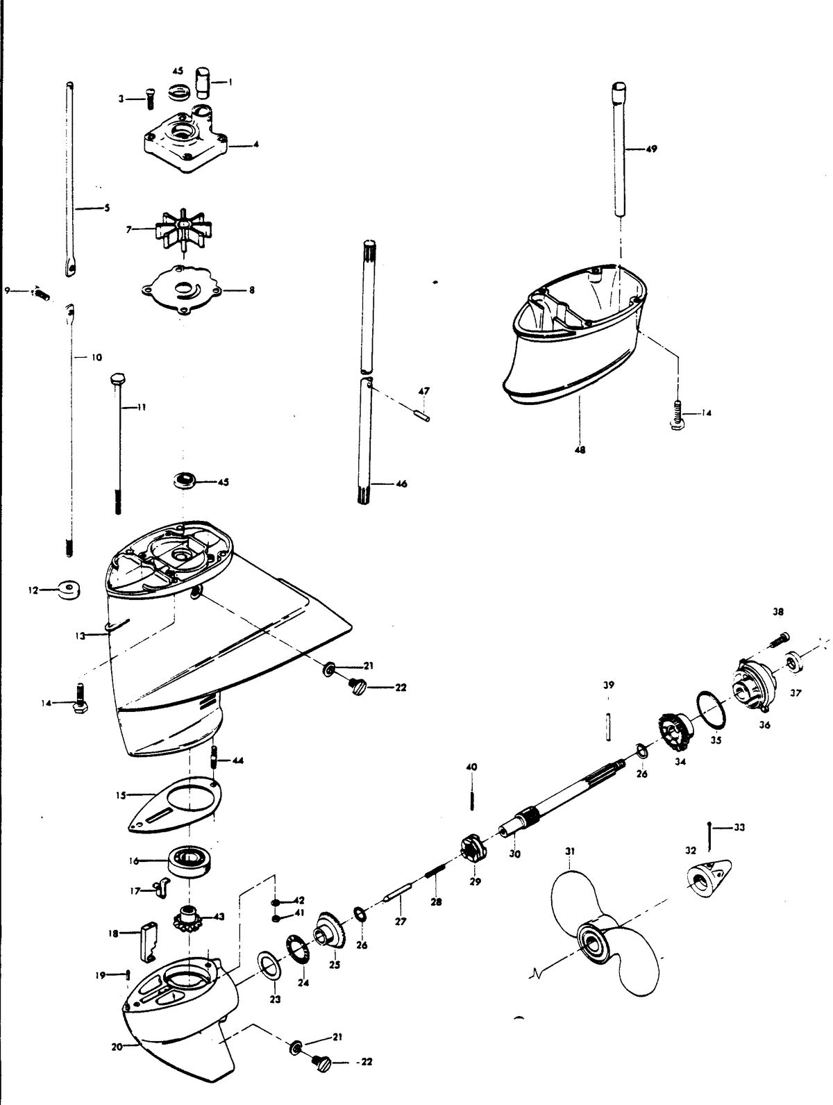 CHRYSLER 10 AND 15 H.P. GEAR HOUSING