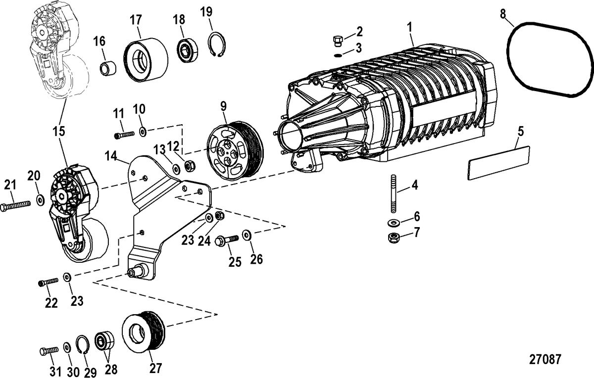 RACE STERNDRIVE 662/700 SCI Intake Components(Supercharger Assembly)