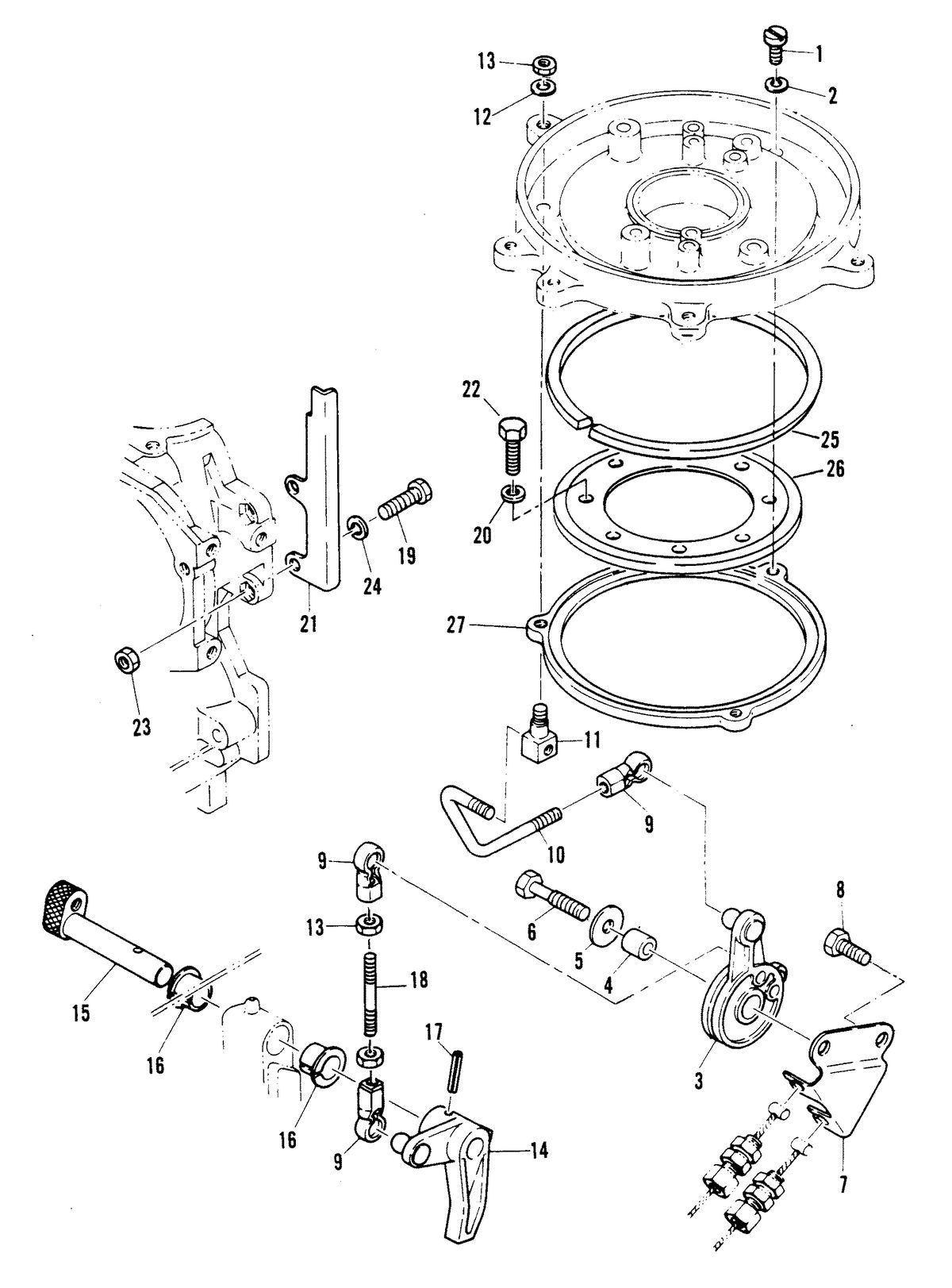 MARINER MARINER 25 THROTTLE CONTROL