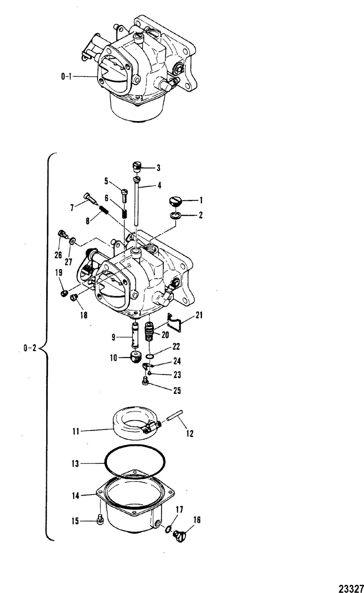 MARINER 60 HORSEPOWER CARBURETOR