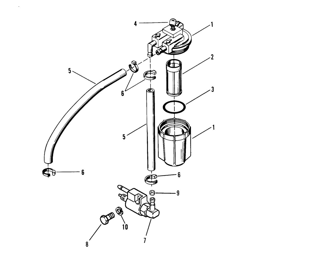 RACE OUTBOARD 25 XS FUEL FILTER ASSEMBLY