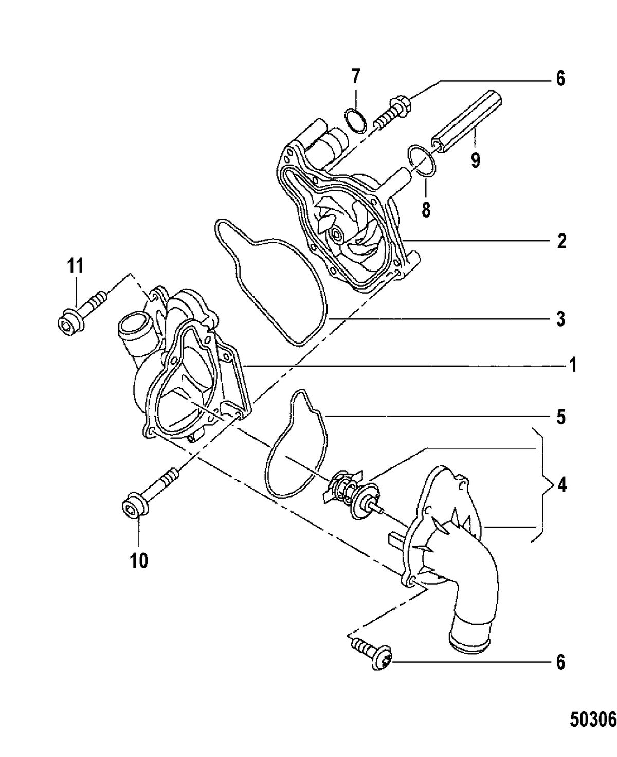 MERCRUISER 4.2L TDI WATER PUMP