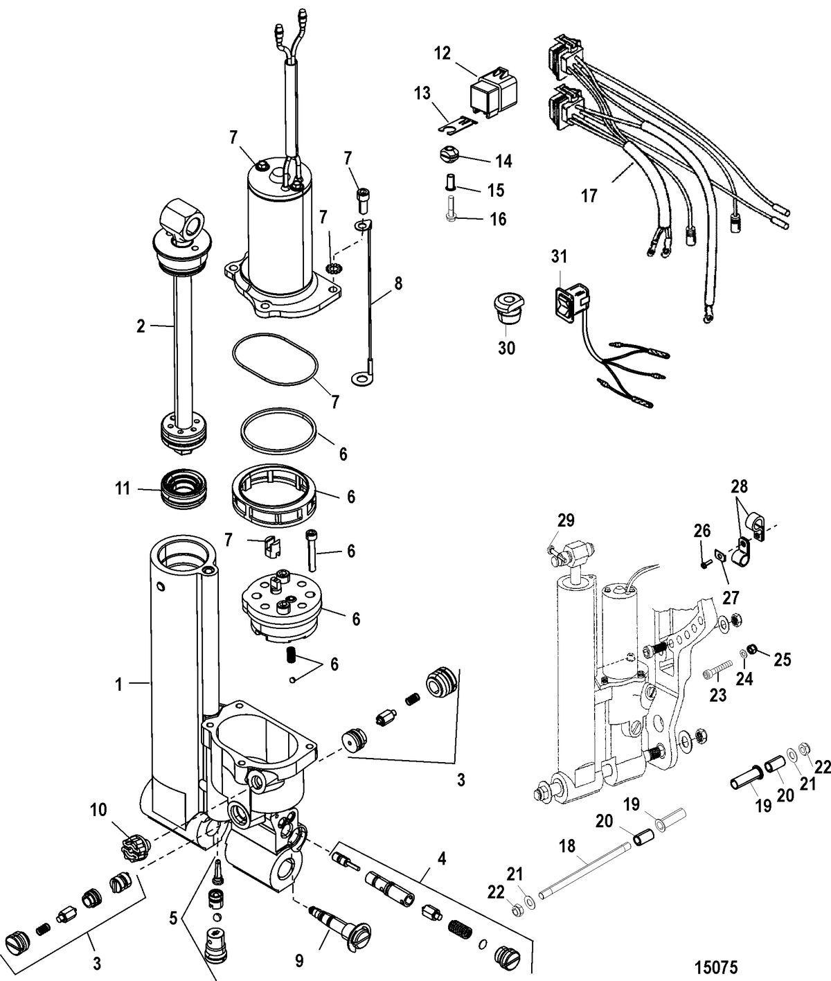 ACCESSORIES TRIM / TILT / LIFT SYSTEMS AND COMPONENTS Power Trim and Tilt Kit(822344A6)