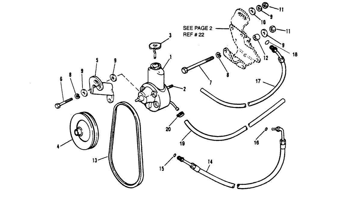 MERCRUISER 350 MAGNUM BRAVO (EFI/MP) POWER STEERING COMPONENTS