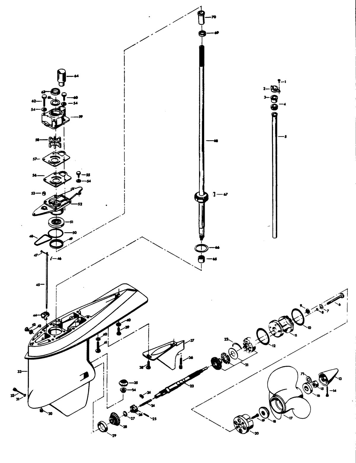 CHRYSLER 105/120/135 H.P. GEAR HOUSING
