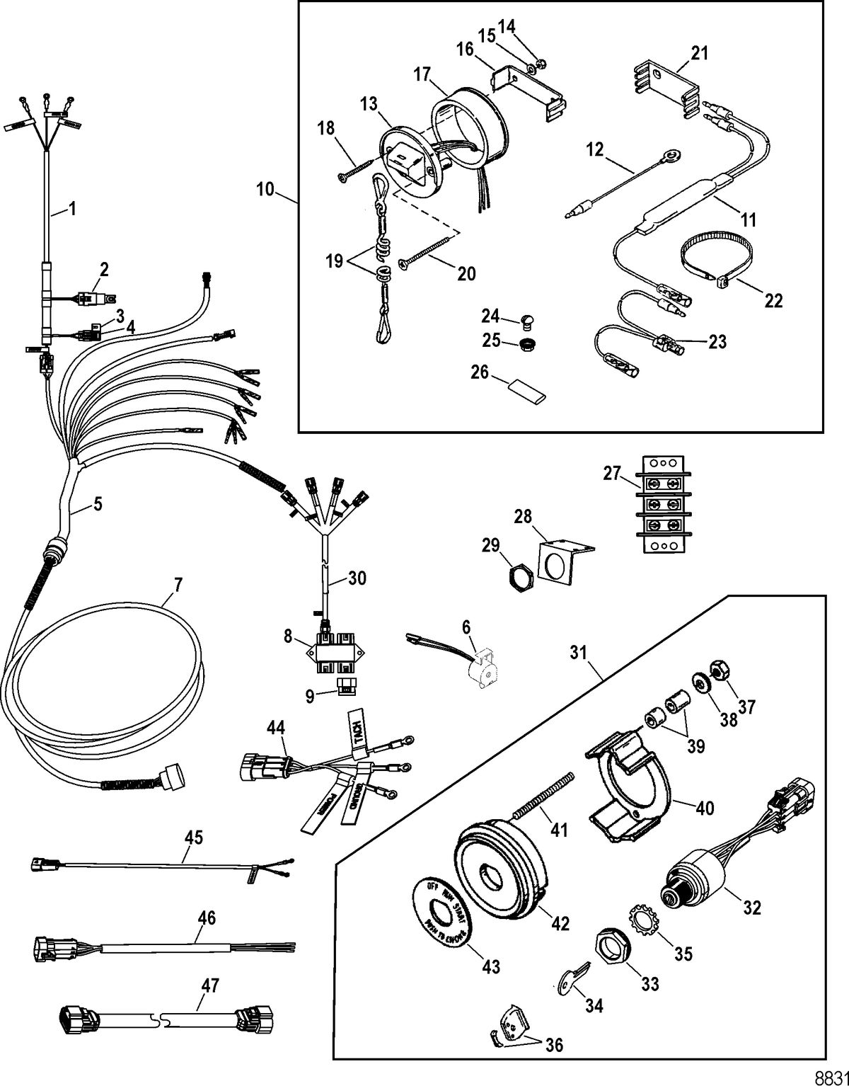 RACE STERNDRIVE 1075 SCI Rigging Kit(Quad Engines)