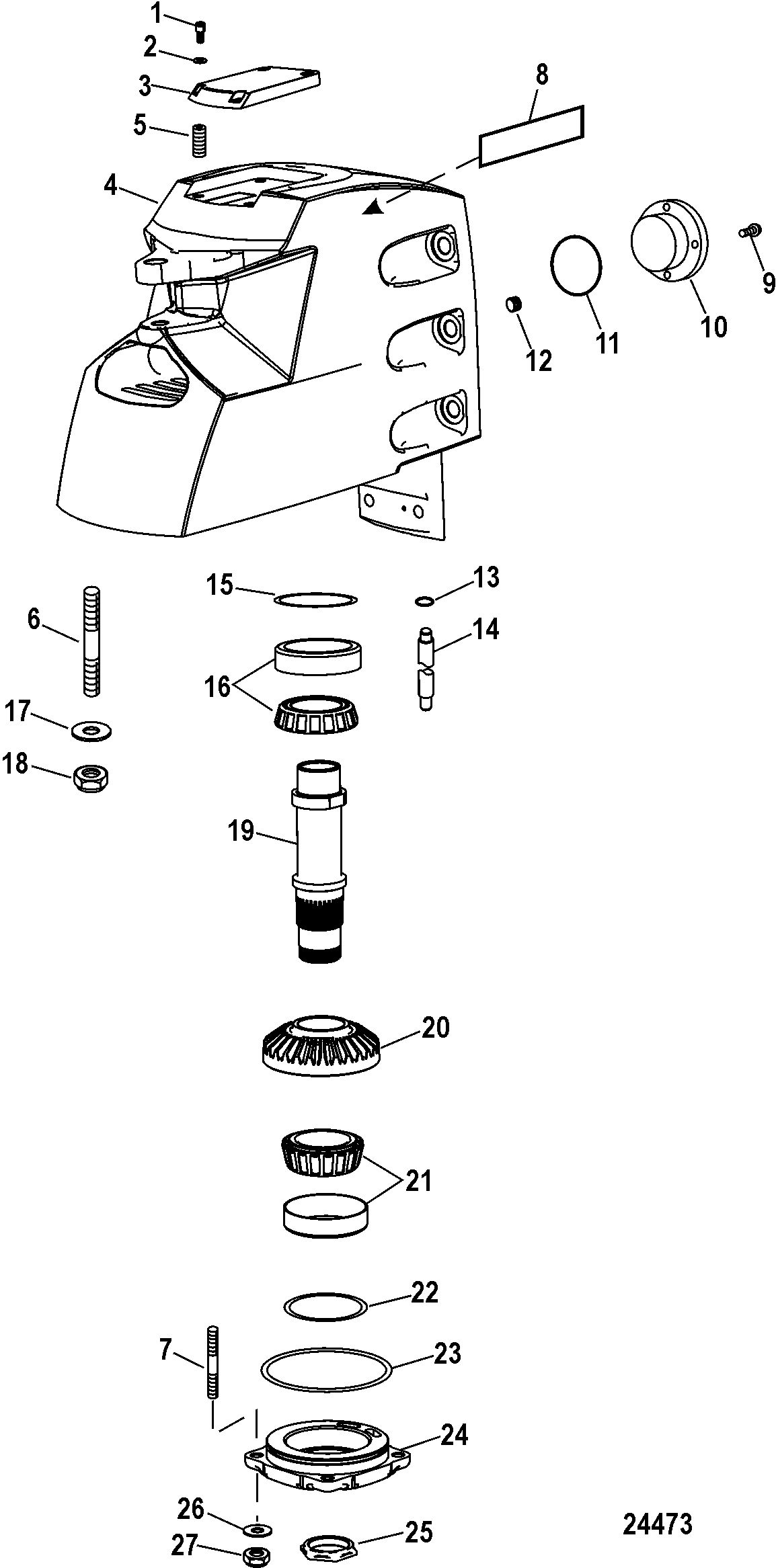 RACE STERNDRIVE NXT1 DRIVE AND TRANSOM Upper Housing Assembly