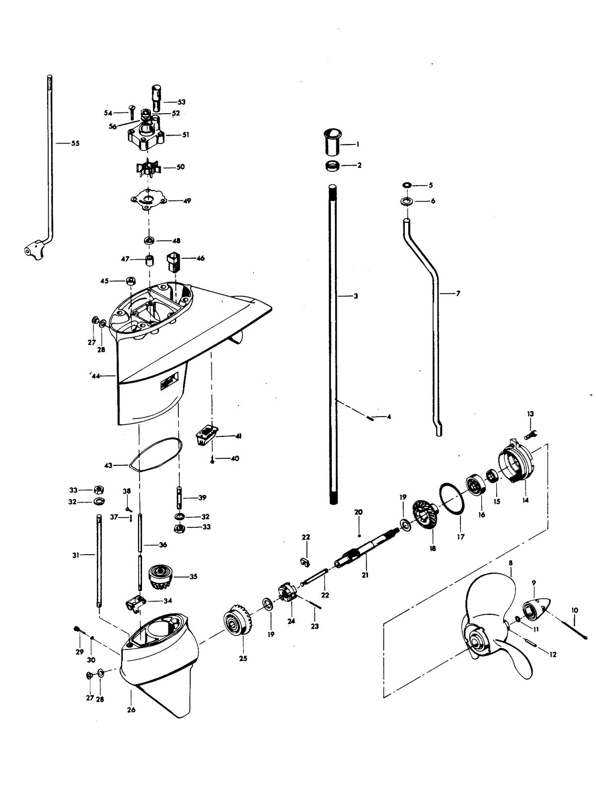 CHRYSLER 45 H.P. GEAR HOUSING