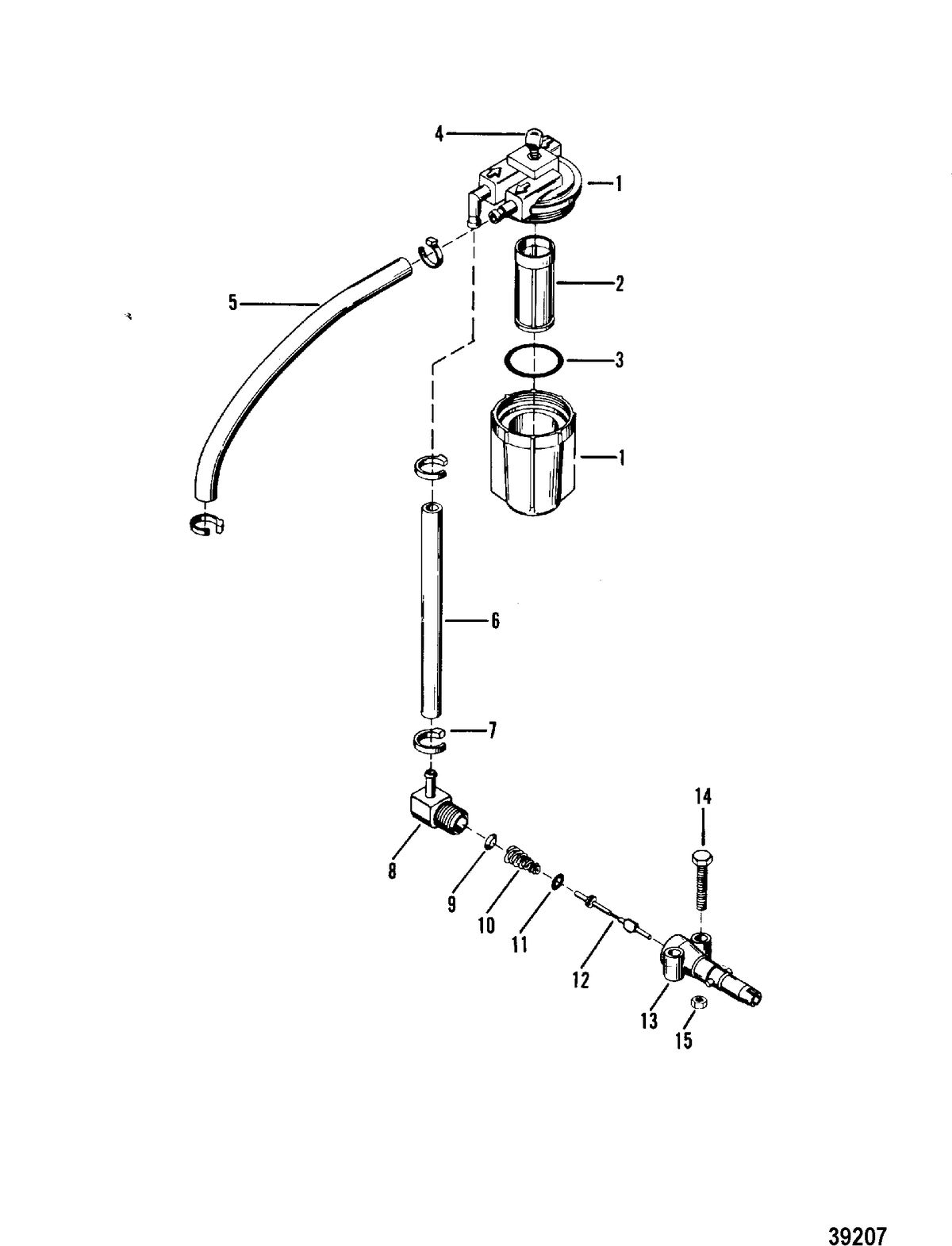 MERCURY MERC 25 FUEL FILTER ASSEMBLY