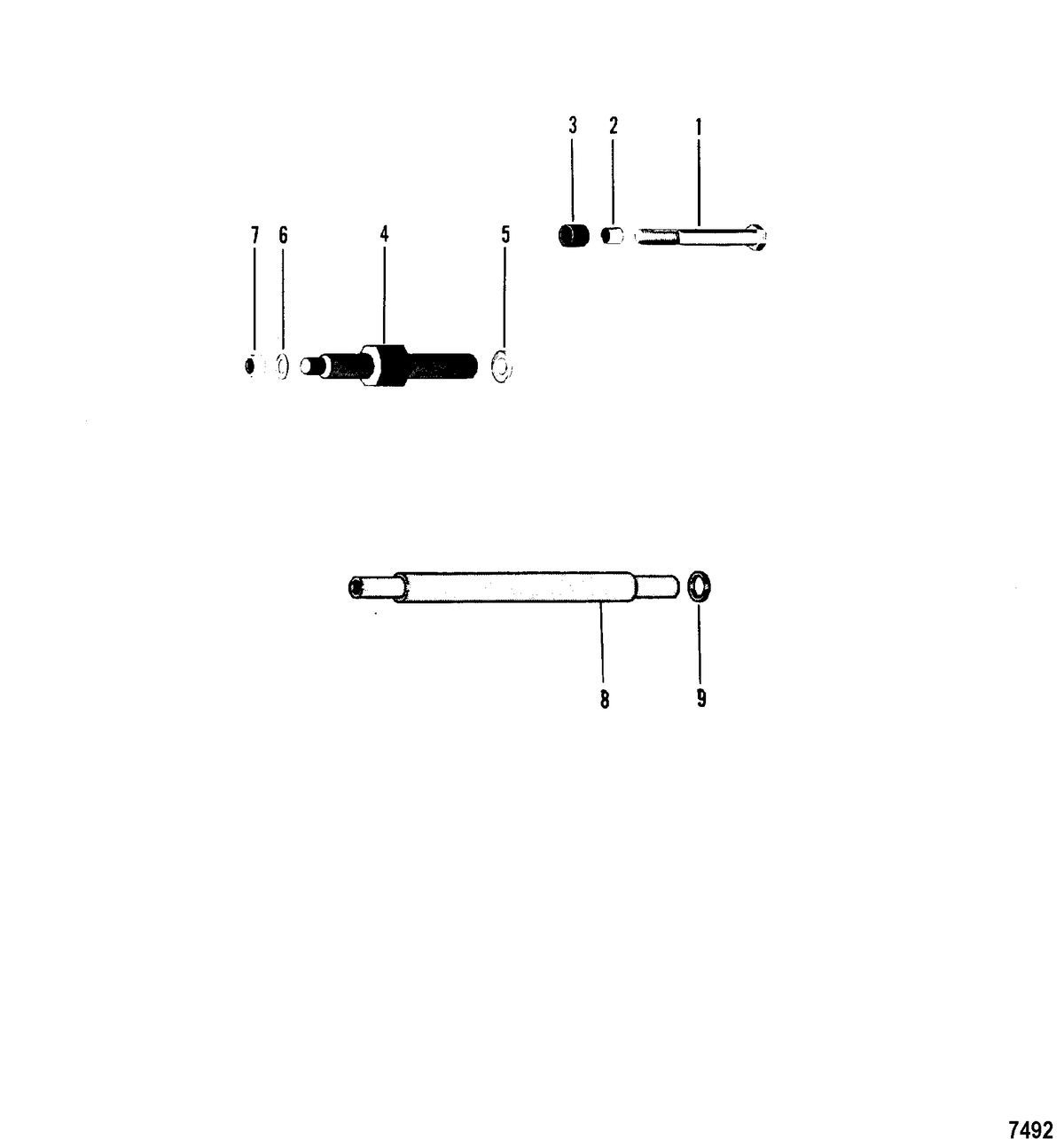 MERCURY/MARINER 45 HP Mounting Hardware(Electric Handle)