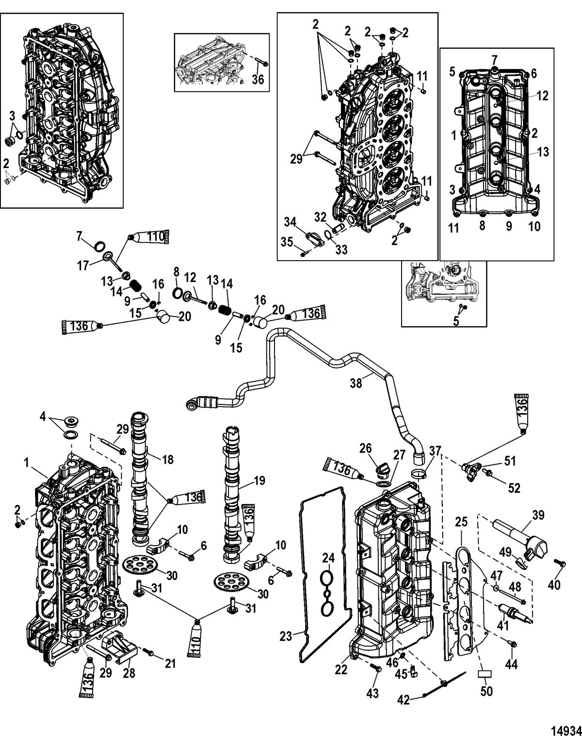 MERCURY - 90 EFI (4-STROKE) - Cylinder Head and Camshaft | PerfProTech.com