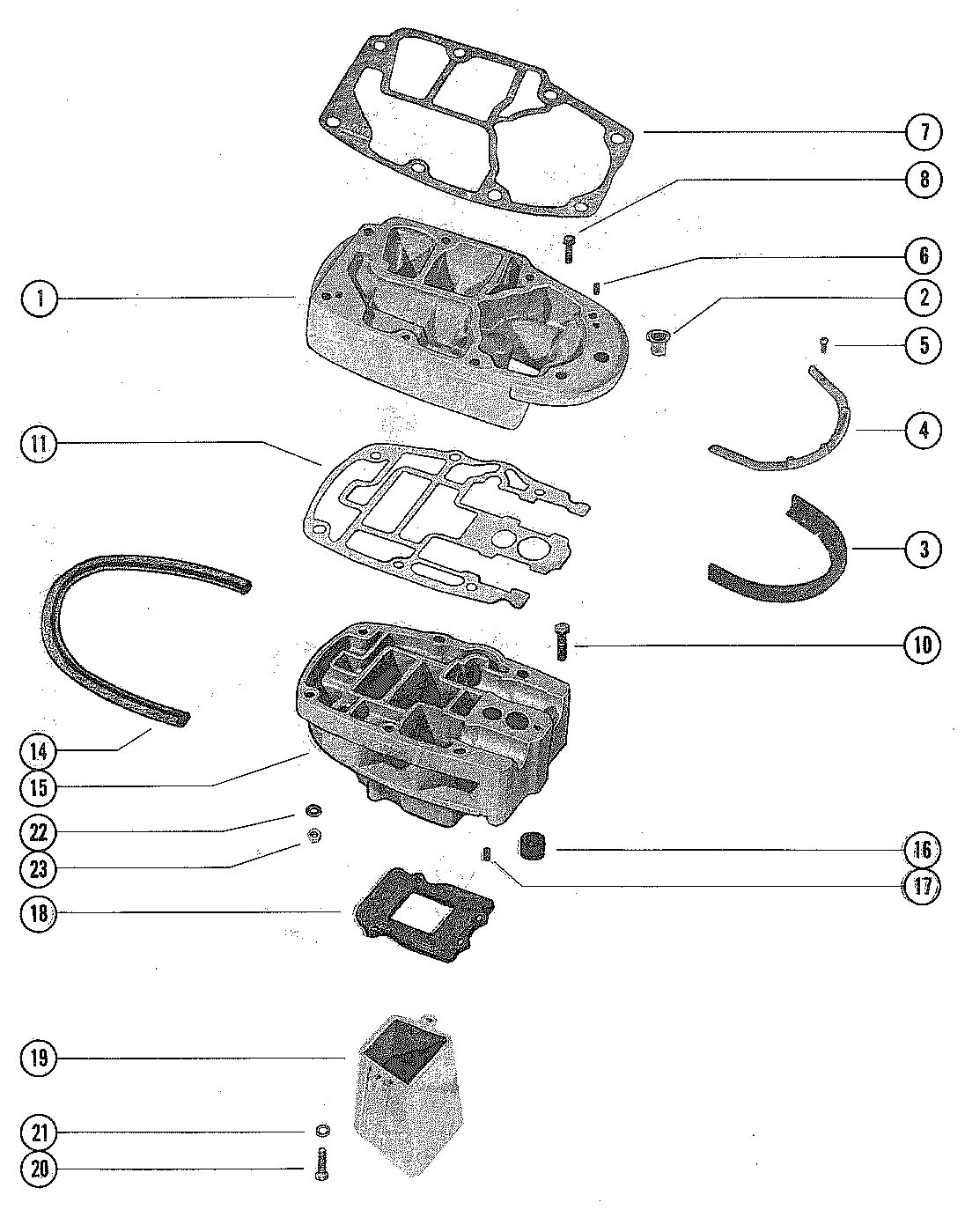 MERCURY MERC 140 EXHAUST EXTENSION PLATE