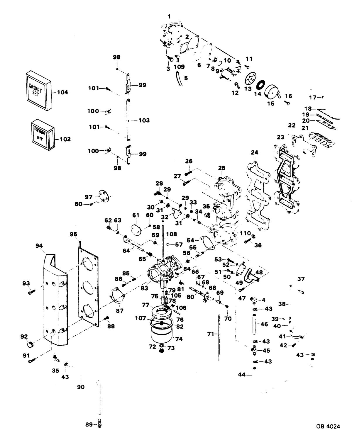 FORCE FORCE 85 H.P. CARBURETOR