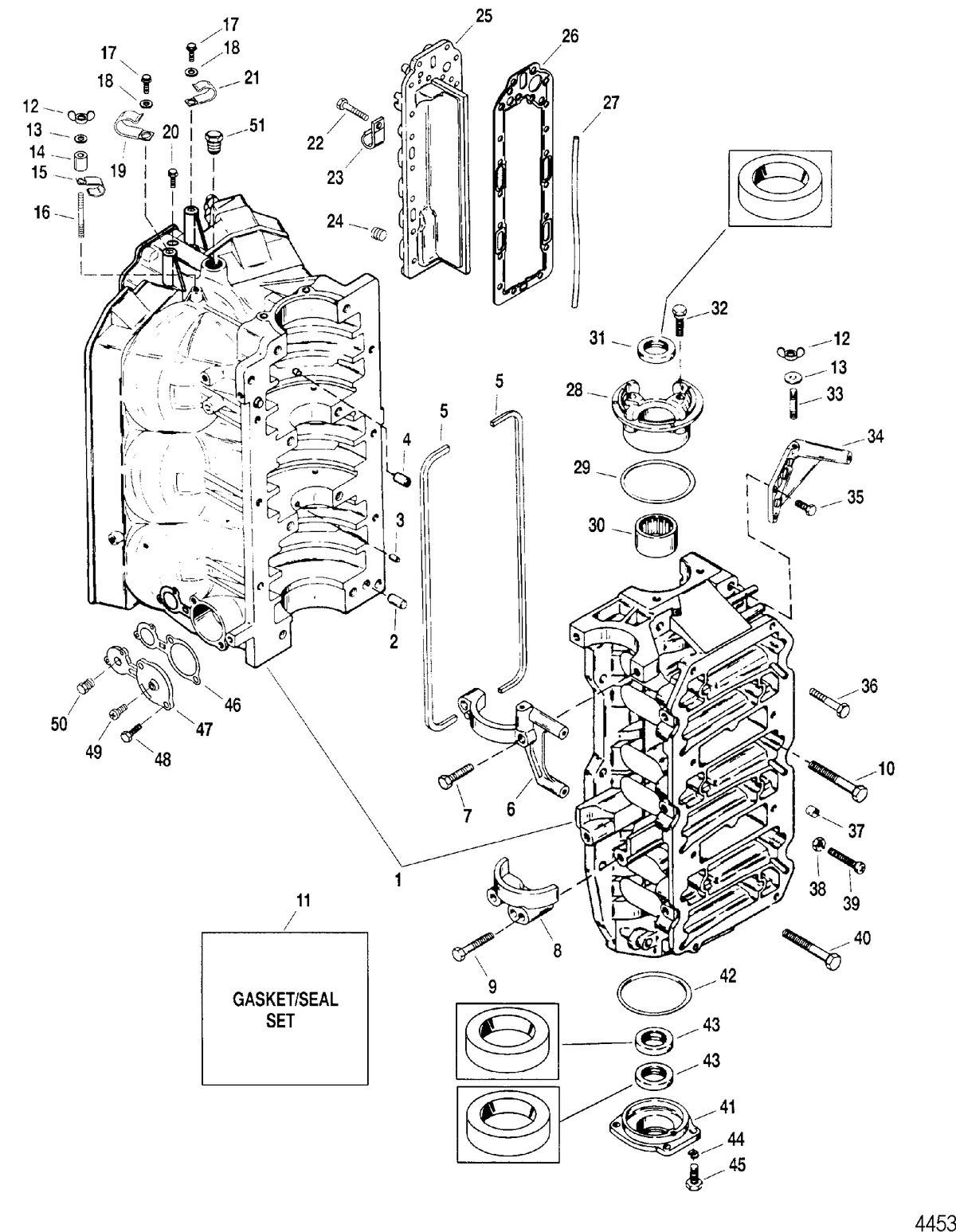 SPORTJET 210 CARB JET DRIVE Cylinder Block Assembly