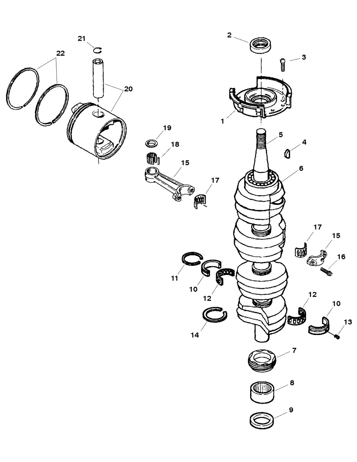 SPORTJET SPORT JET 120 XR CRANKSHAFT AND PISTON