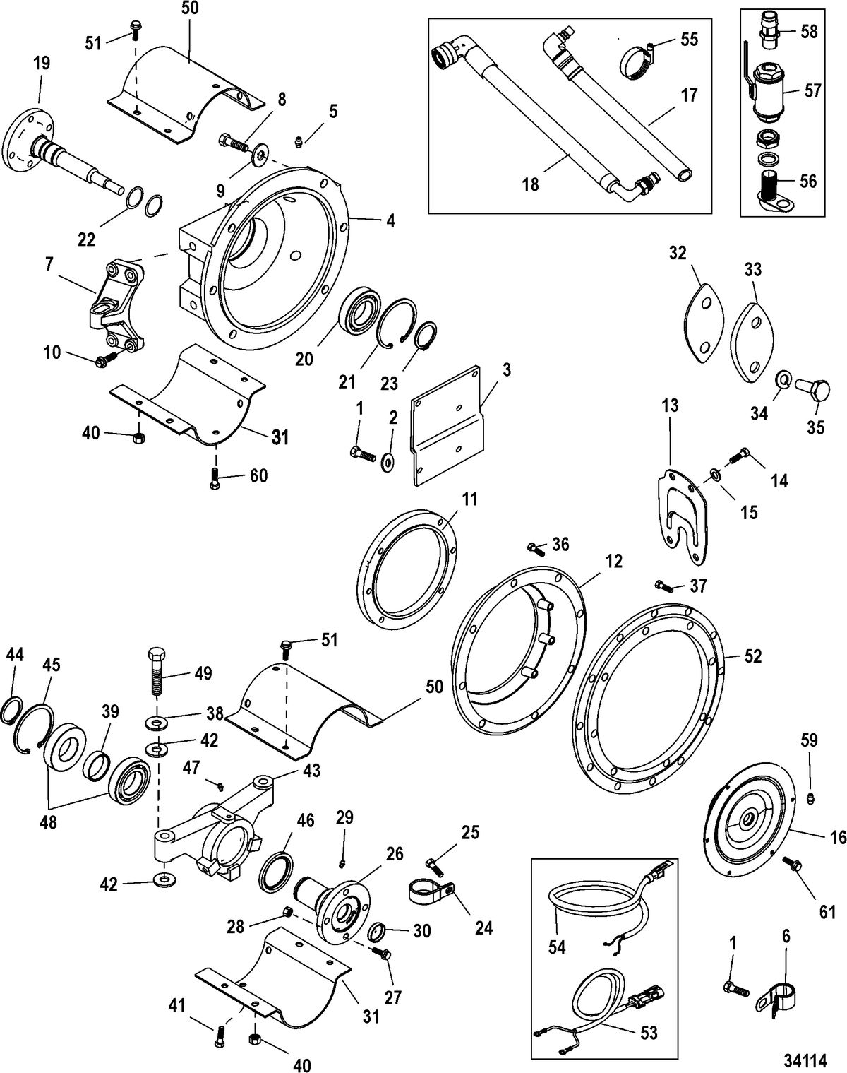 MERCRUISER CUMMINS/MERCRUISER DIESEL QSD-4.2L Jackshaft Components