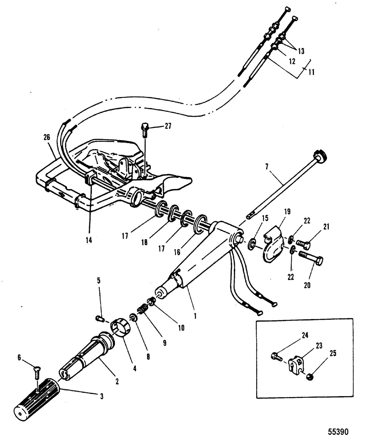 MARINER 20 HP MARINER STEERING HANDLE