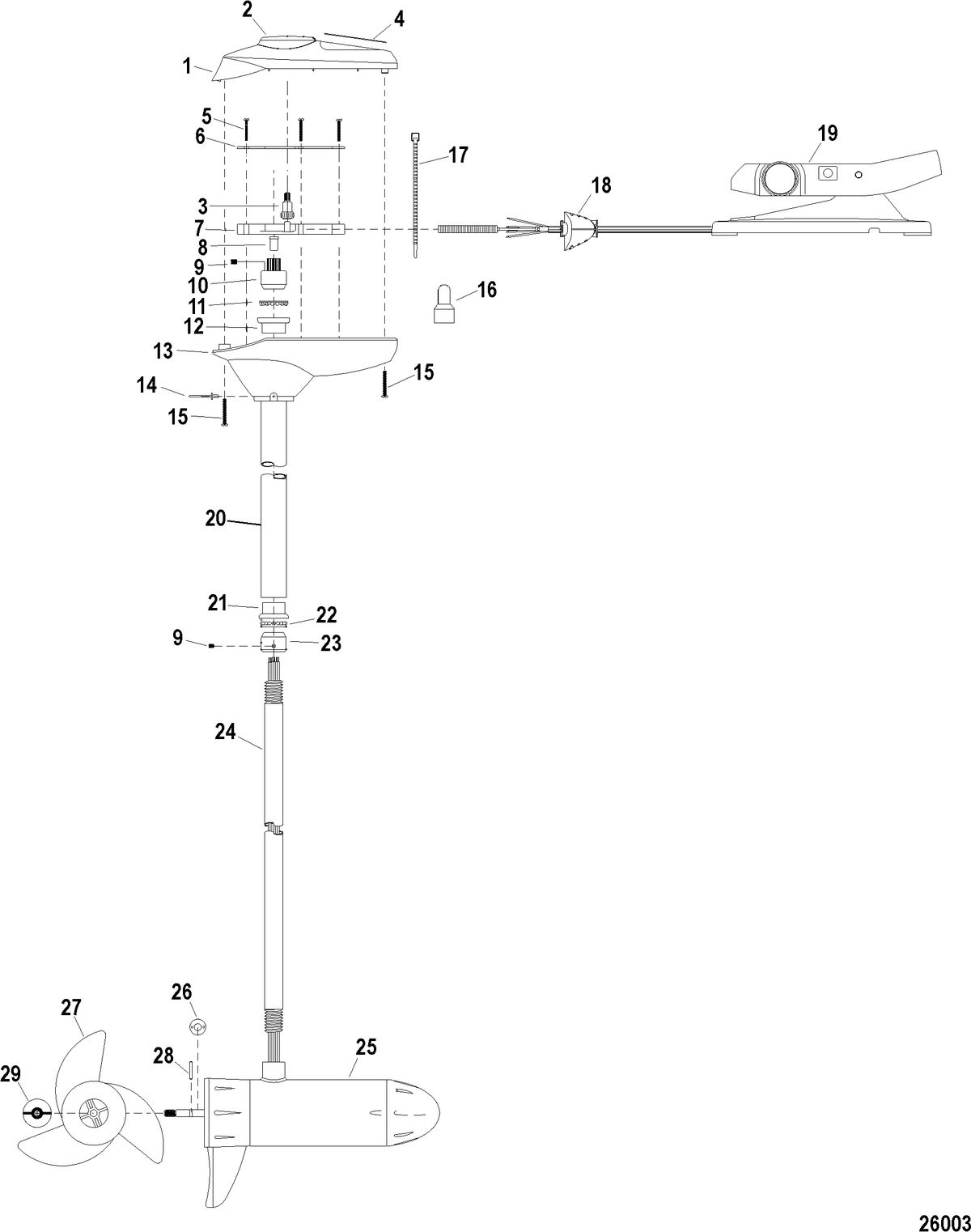 TROLLING MOTOR MOTORGUIDE BRUTE SERIES Complete Trolling Motor(Brute 67FB) (24 Volt)