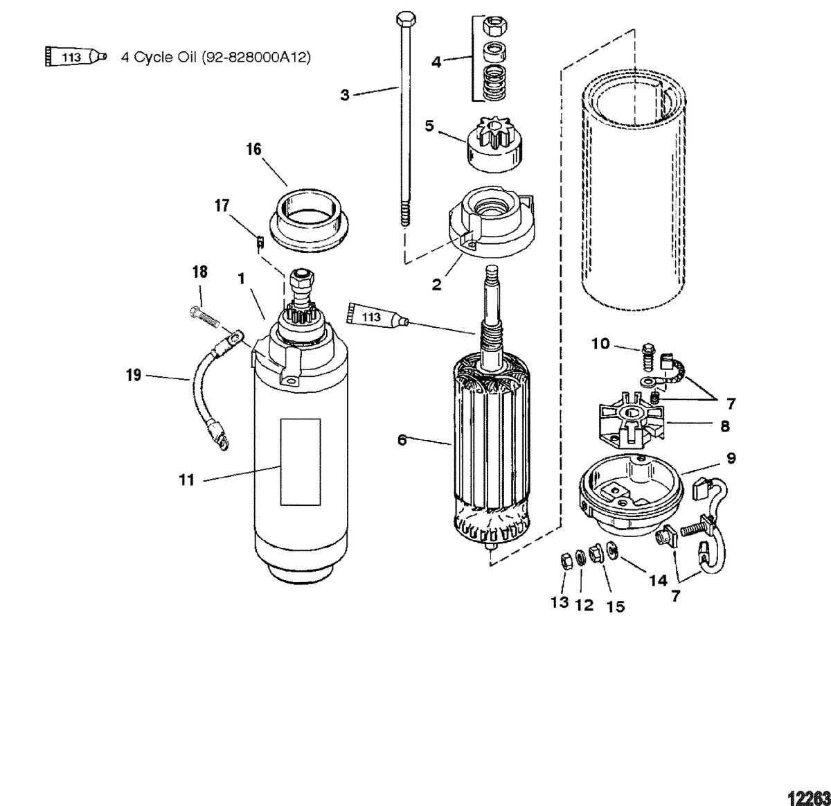 MERCURY/MARINER 200/225 (3.0L DFI) Starter Motor