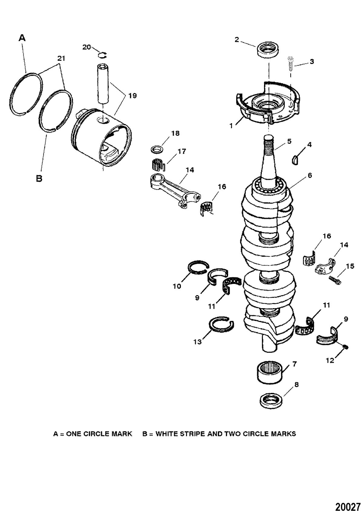 FORCE FORCE 120 H.P. Crankshaft And Piston And Conn Rods